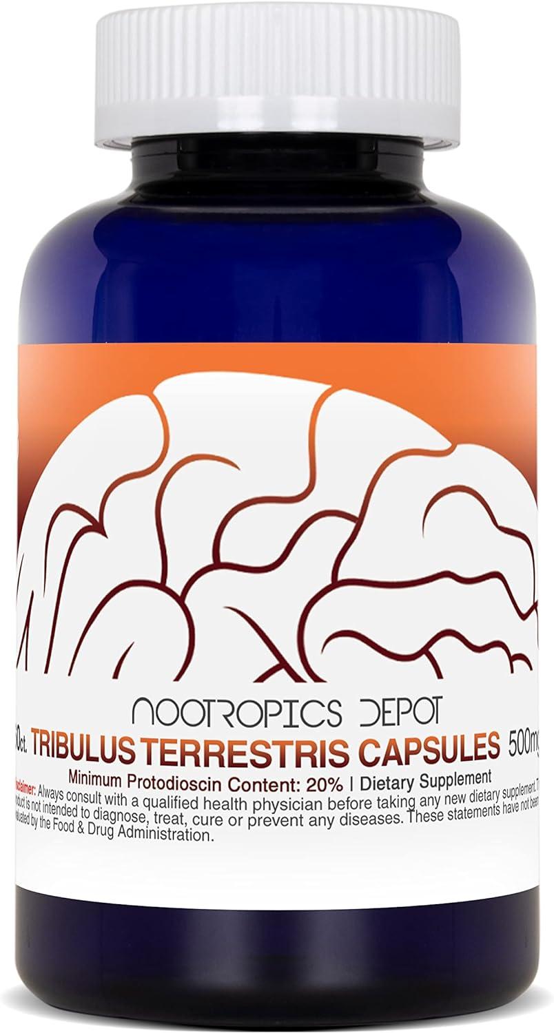 Nootropics Depot Tribulus Extract Capsules 500mg 20 Protodioscin