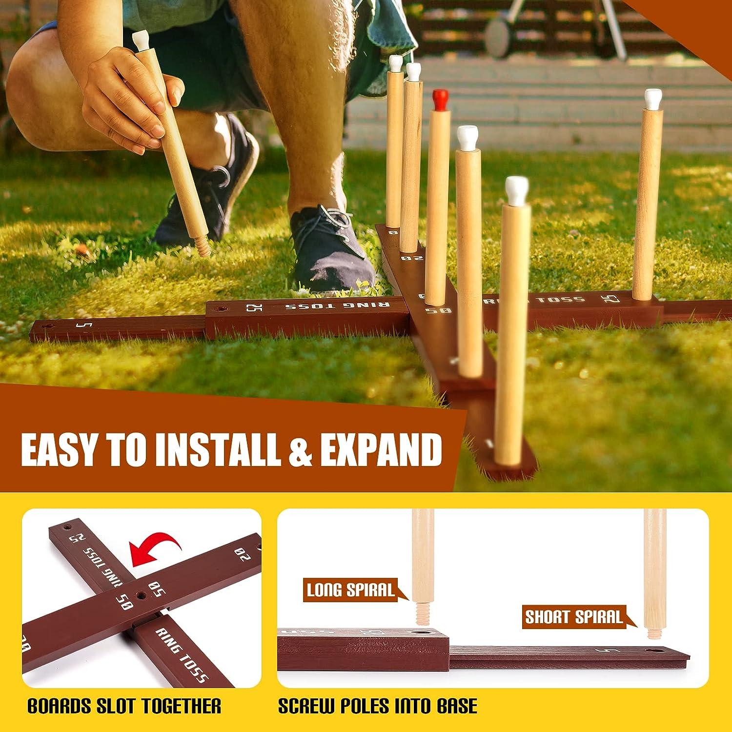 Indoor Outdoor Toys Games for Adults FunforFun Upgraded Wooden