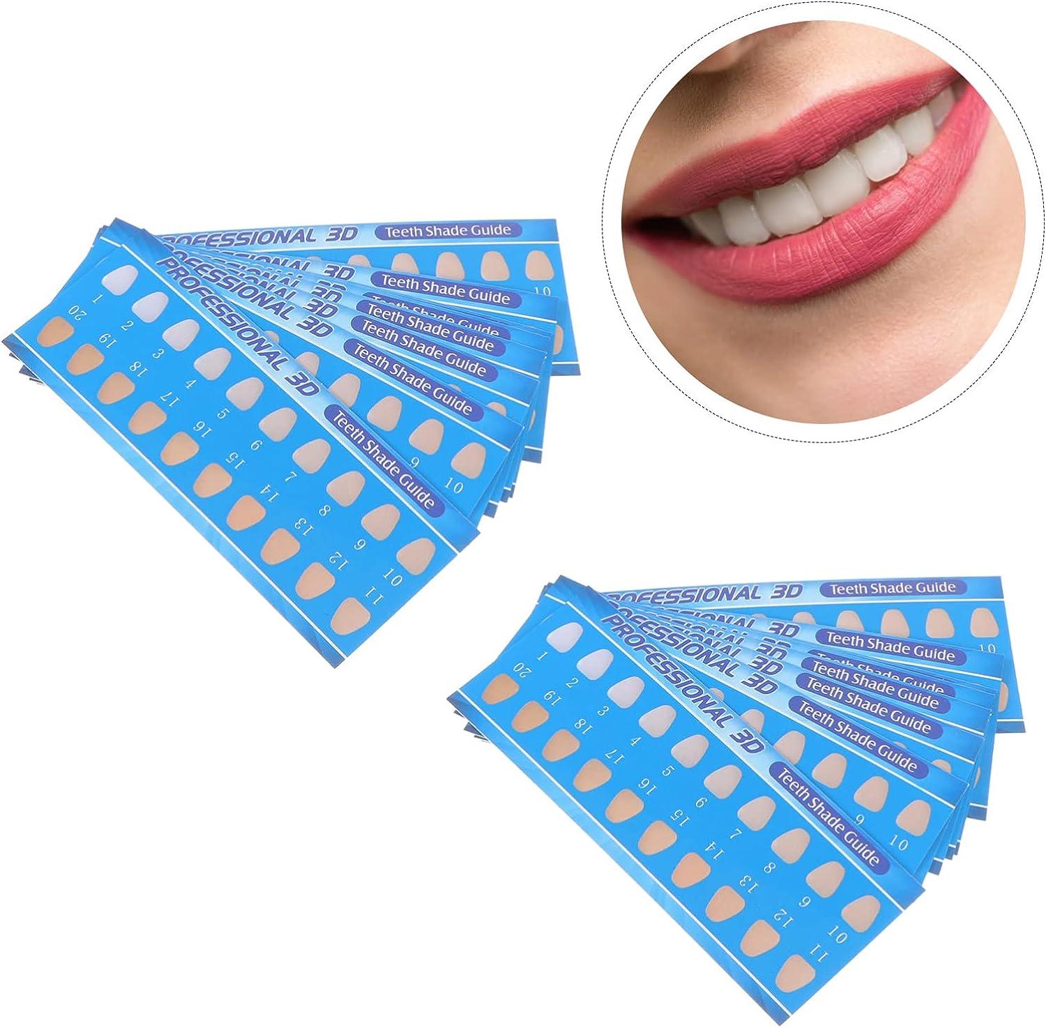 50Pcs Healeved Veneers Teeth Shade Guide Dental Tool for Whitening