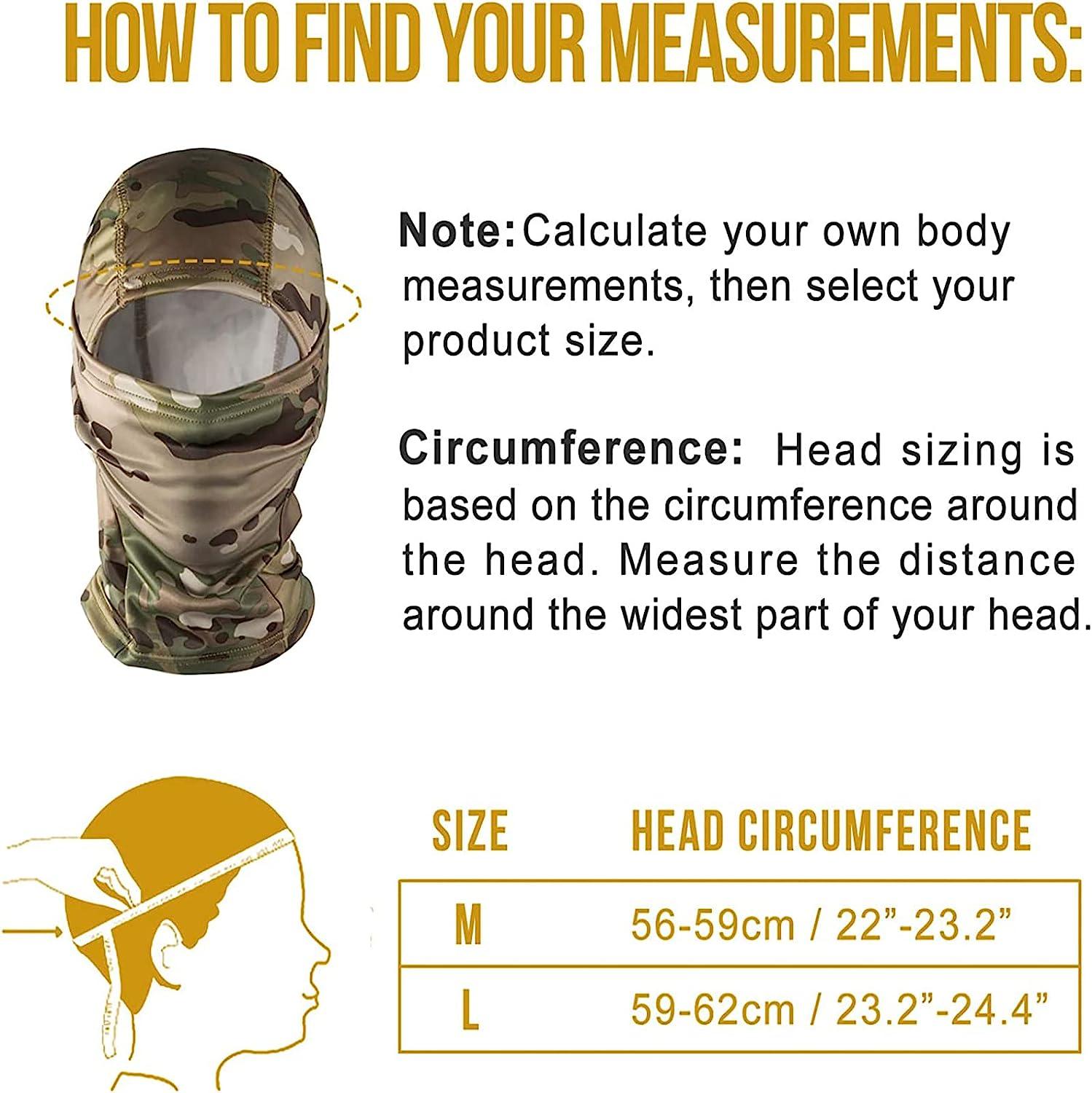 Balaclava Face Mask Men, Women's Full Head Wrap Motorcycle