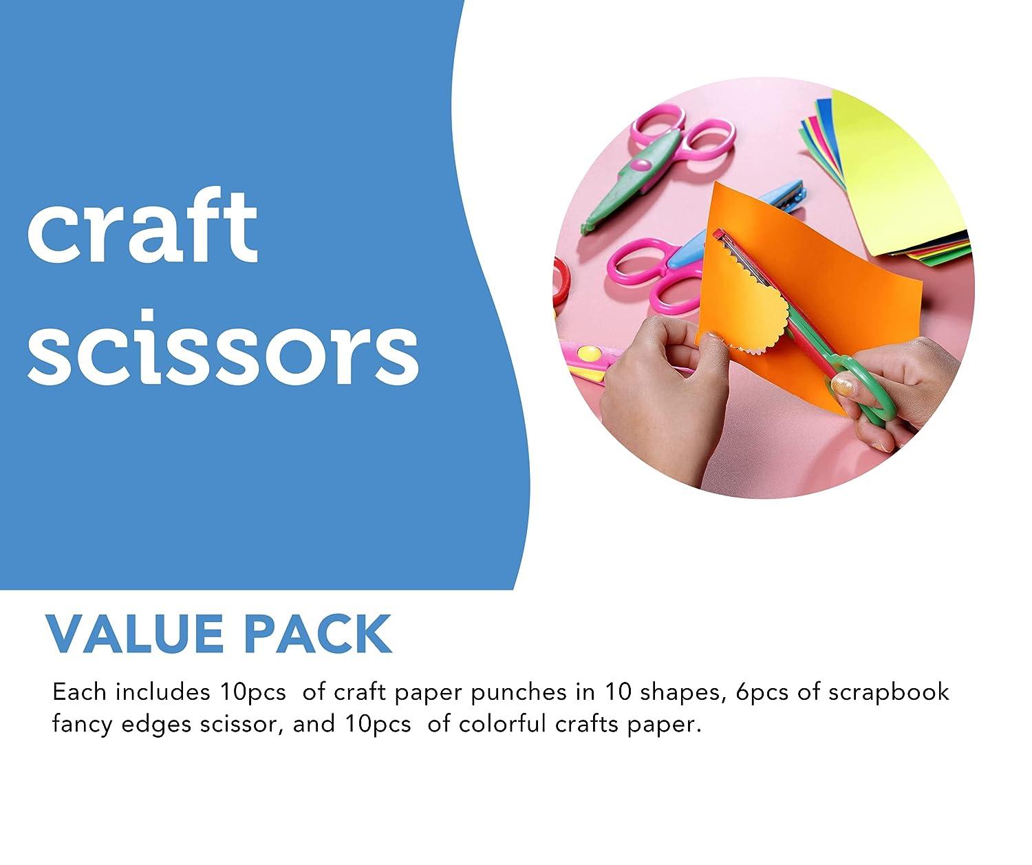 Art Scissor 6 Pcs, Shape Scissors Designs Pattern Craft Art For