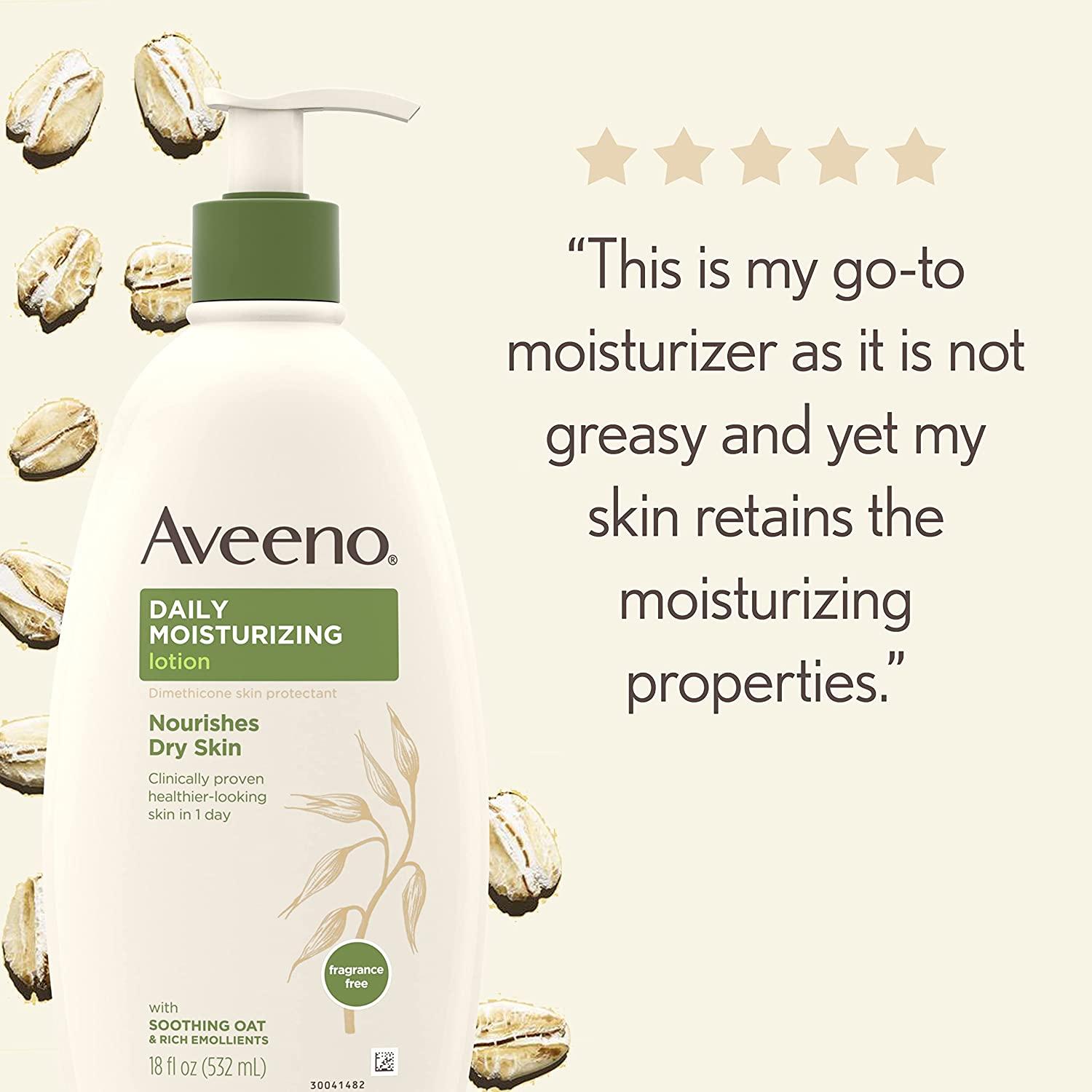 Aveeno Daily Moisturizing Lotion Fragrance Free 18 fl oz (532 ml)