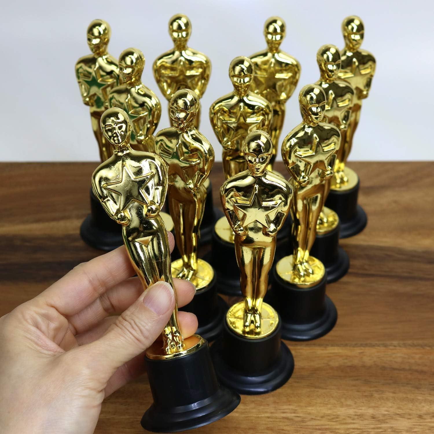 GiftExpress 6" Gold Award Trophy, Award Statues, Oscar Statues Trophies for Award Ceremony