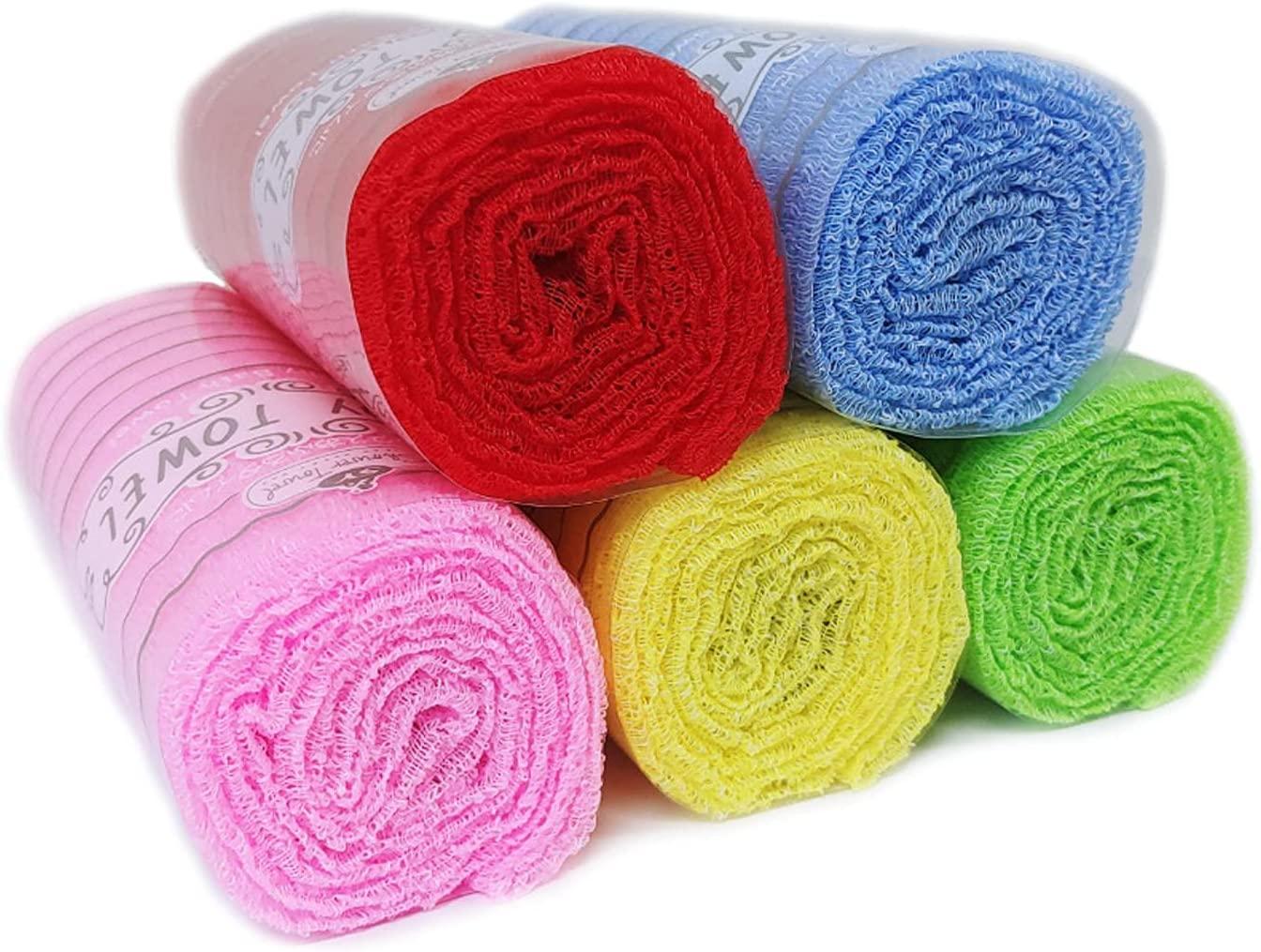 Nepure Korean Exfoliating Washcloth Shower Towel, Large Size, 5 Colors