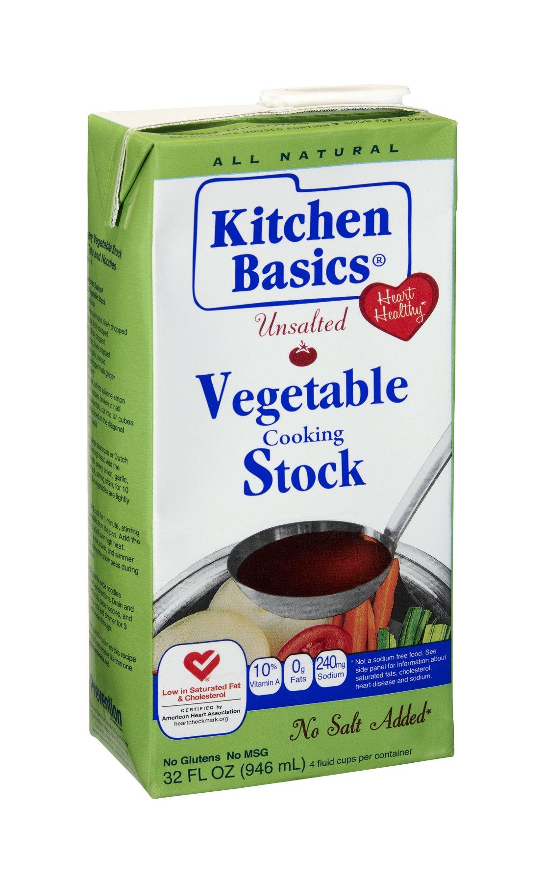 Kitchen Basics Unsalted Vegetable Stock, 32Ounce Boxes (Pack of 6