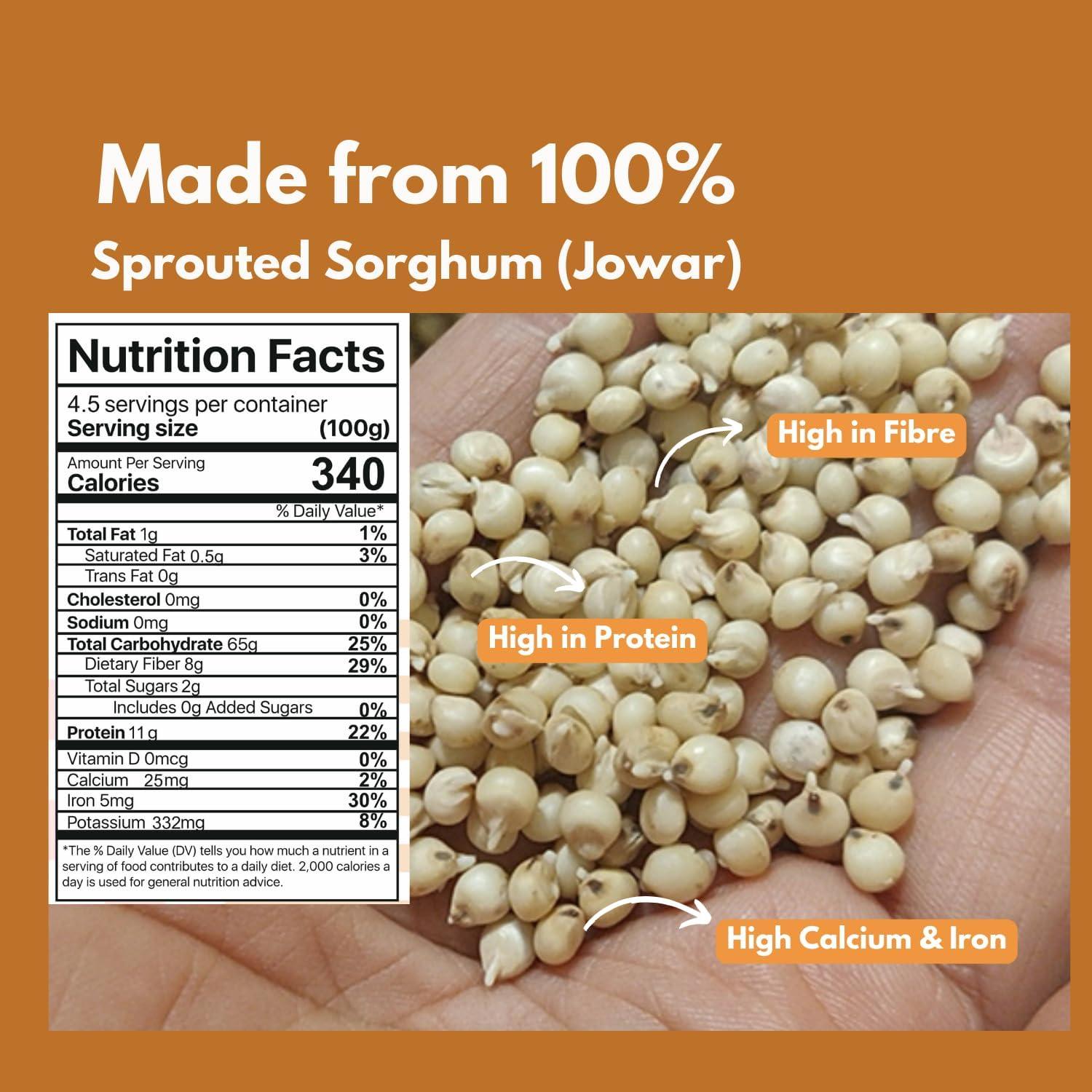 NIHKAN Sprouted Jowar Flour Millet flour) 454g Gluten free