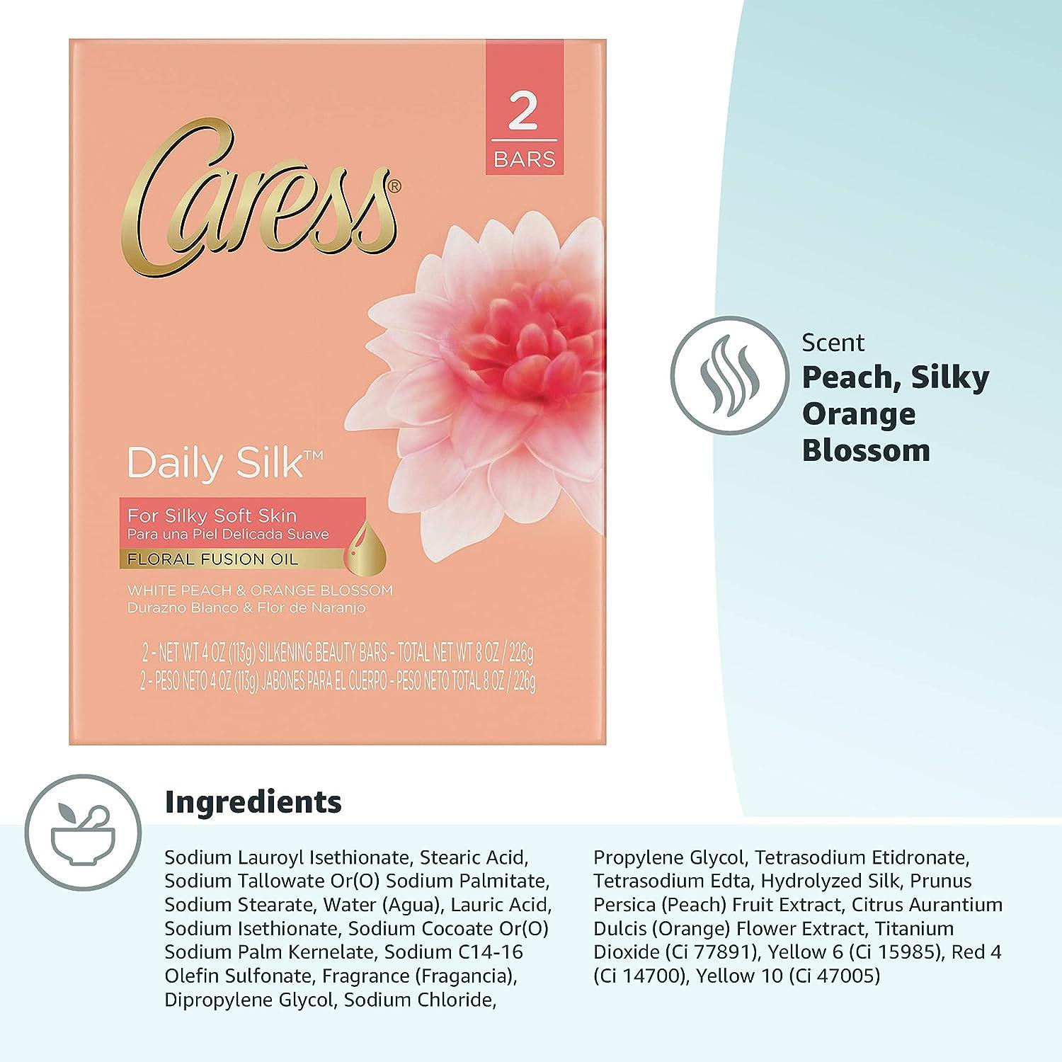 Caress Beauty Bar Soap For Silky Soft Skin Daily Silk With Silk