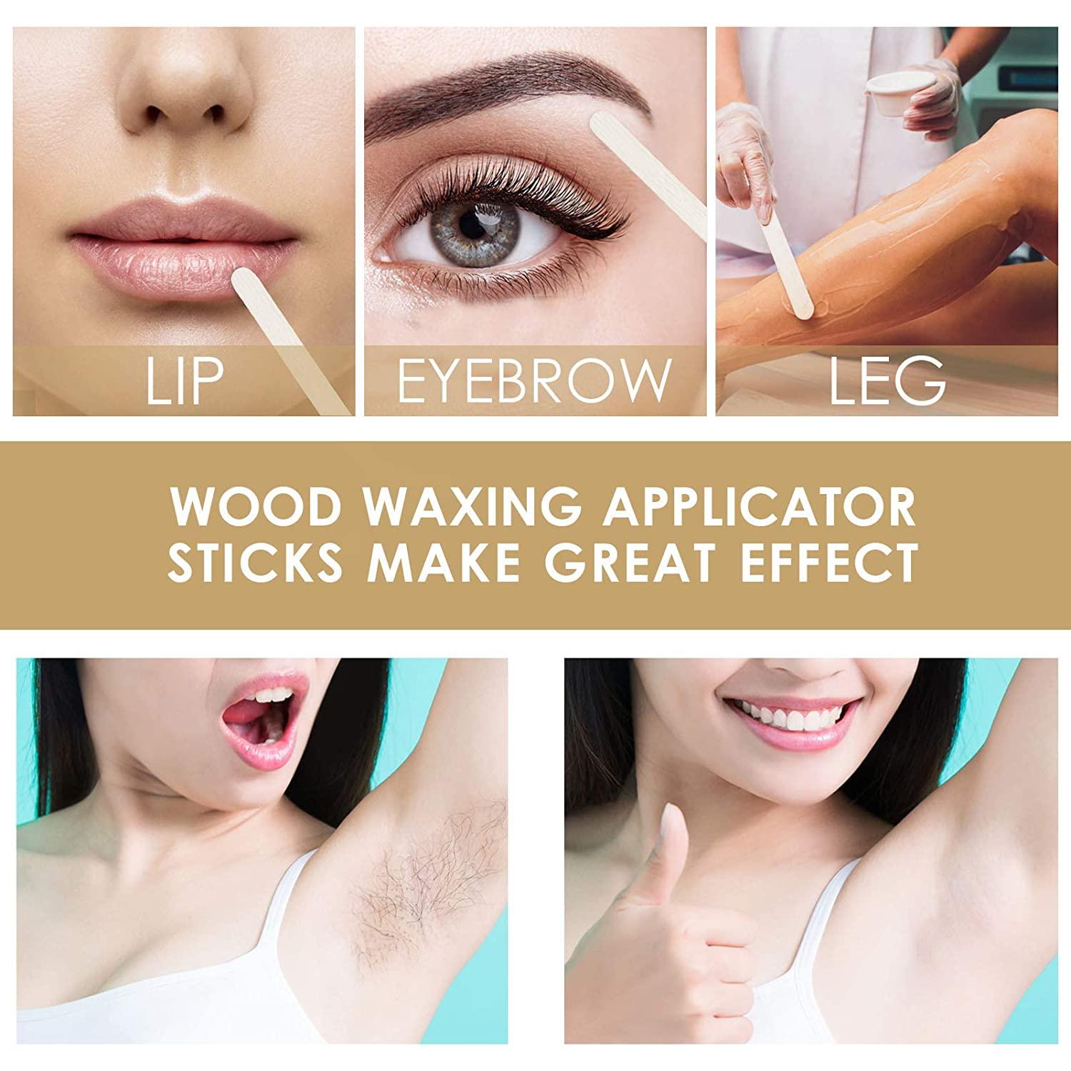 100 Sturdy Narrow Wax Waxing Stick 5.5 Wood Spatulas Hair Removal Spa  -PW2013x1