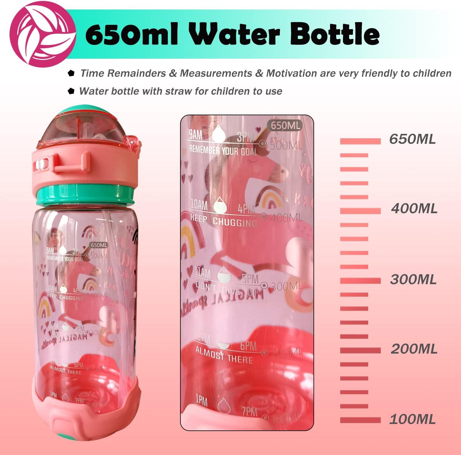 1 pcs 500ML Kids Water Bottle for School Boys Girl Cup With Straw