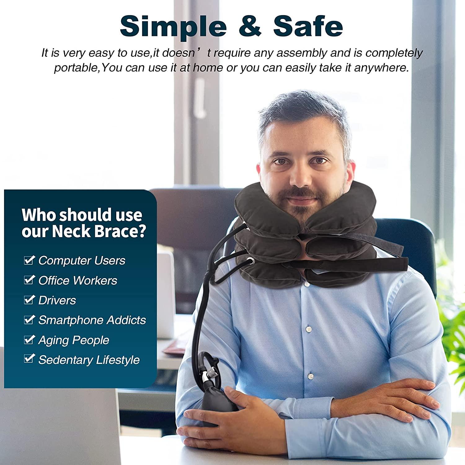 Cervical Neck Traction Device Portable Neck Stretcher for Pain Relief