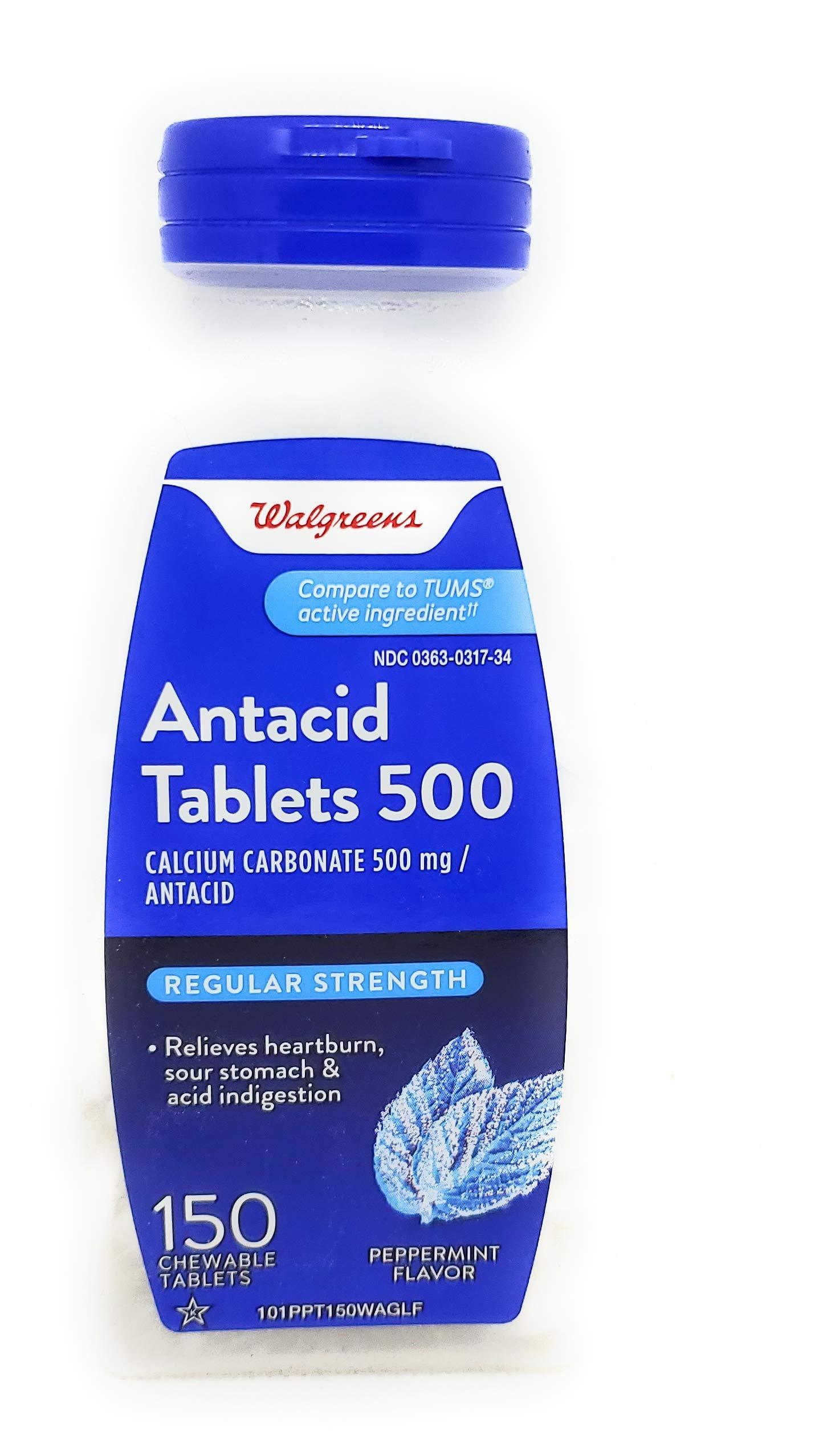 Walgreens Antacid Regular Strength 150 count Peppermint