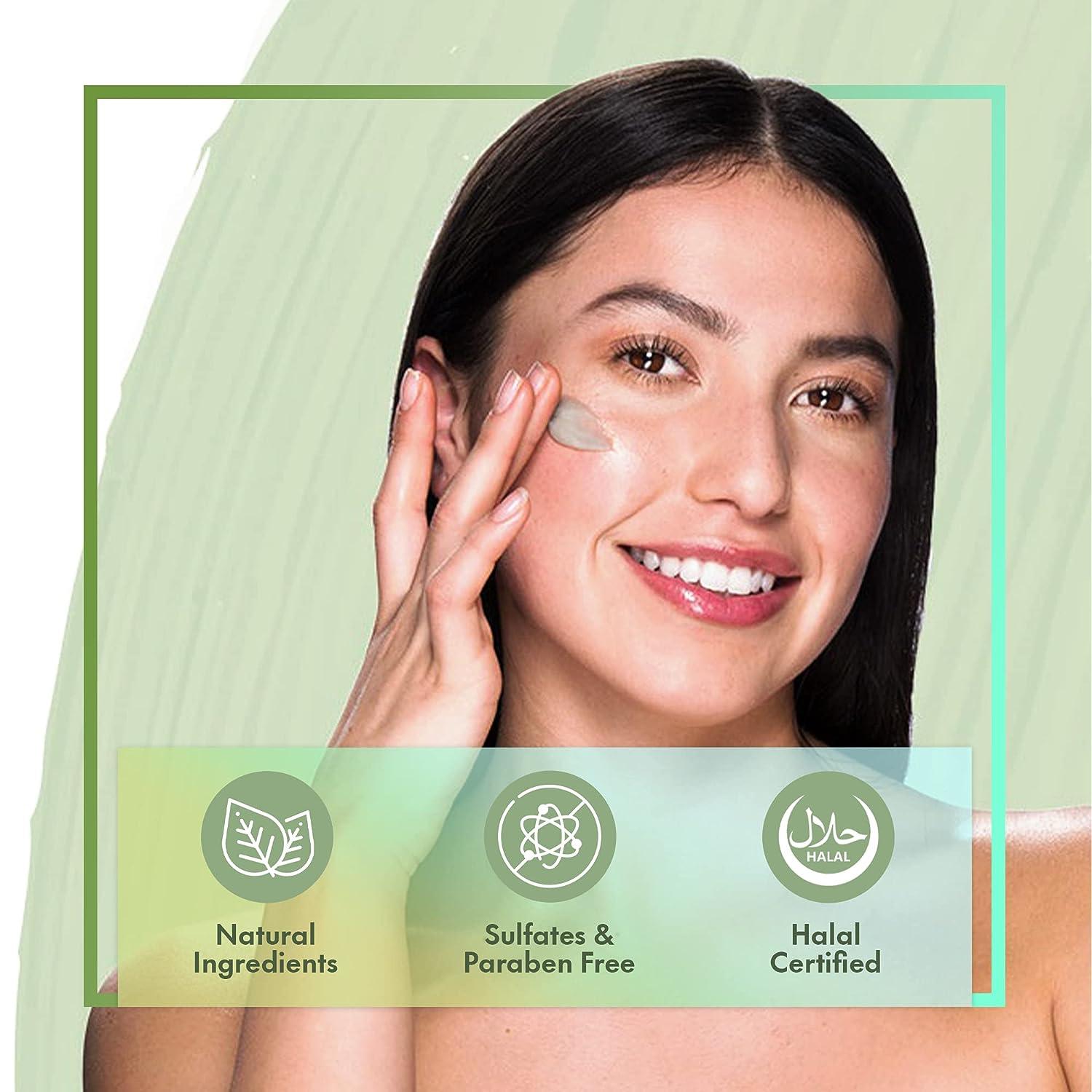 NENA Natural Face Wash for Dry Skin Gentle Exfoliating & Anti Aging Facial Cleanser for Women