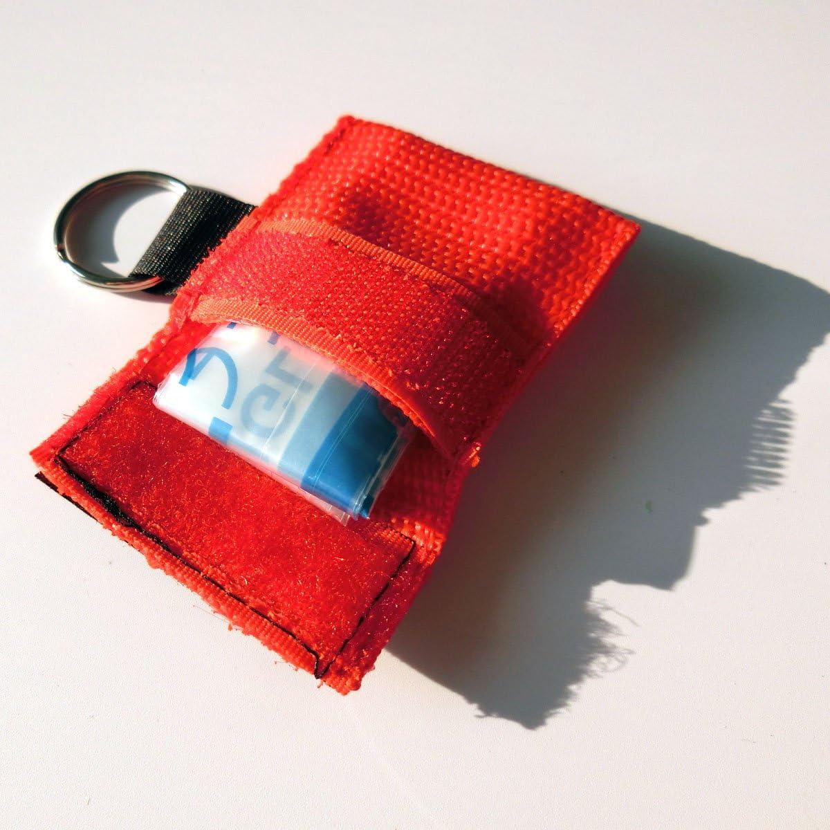 2pcs Ambulance Face Shield Key Ring CPR Mask Keychain Ring Emergency