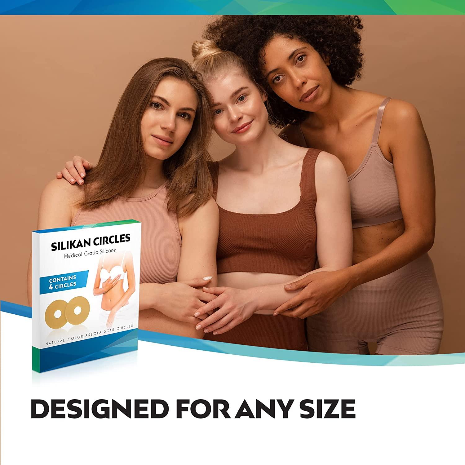 4Pack MedicalGrade Areola Scar Gel Circles for Breast Surgery
