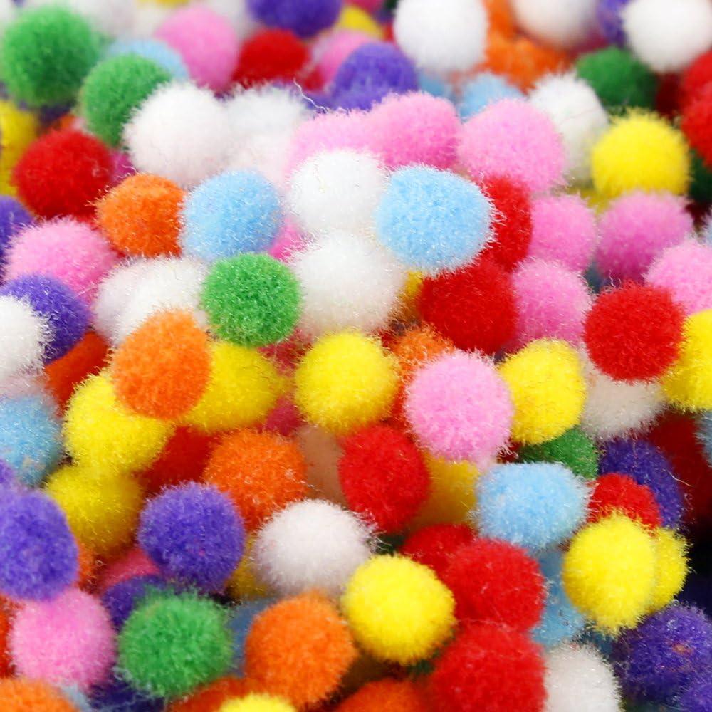 1000 Pieces 8 Mm Pom Poms For Craft Making Multicolor Mini Pom Poms Crafts  Hobby Gift