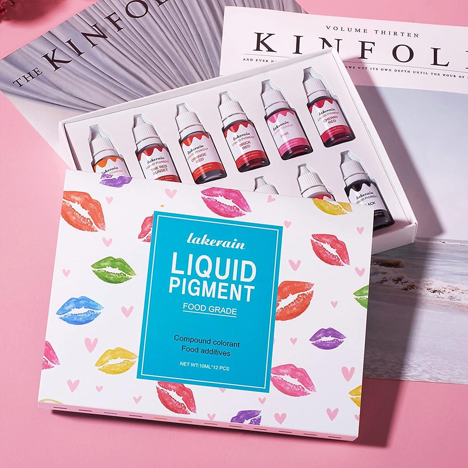 BONNIE CHOICE 12 Colors Liquid Lip Gloss Pigment Set DIY Lipstick