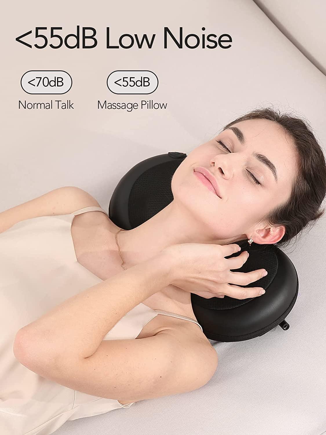 Naipo Back Massager with Heat, Massagers for Neck and Back, 3D Kneading  Massage Pillow for Shoulder, Leg Muscle Pain Relief, Gifts for Mom Dad