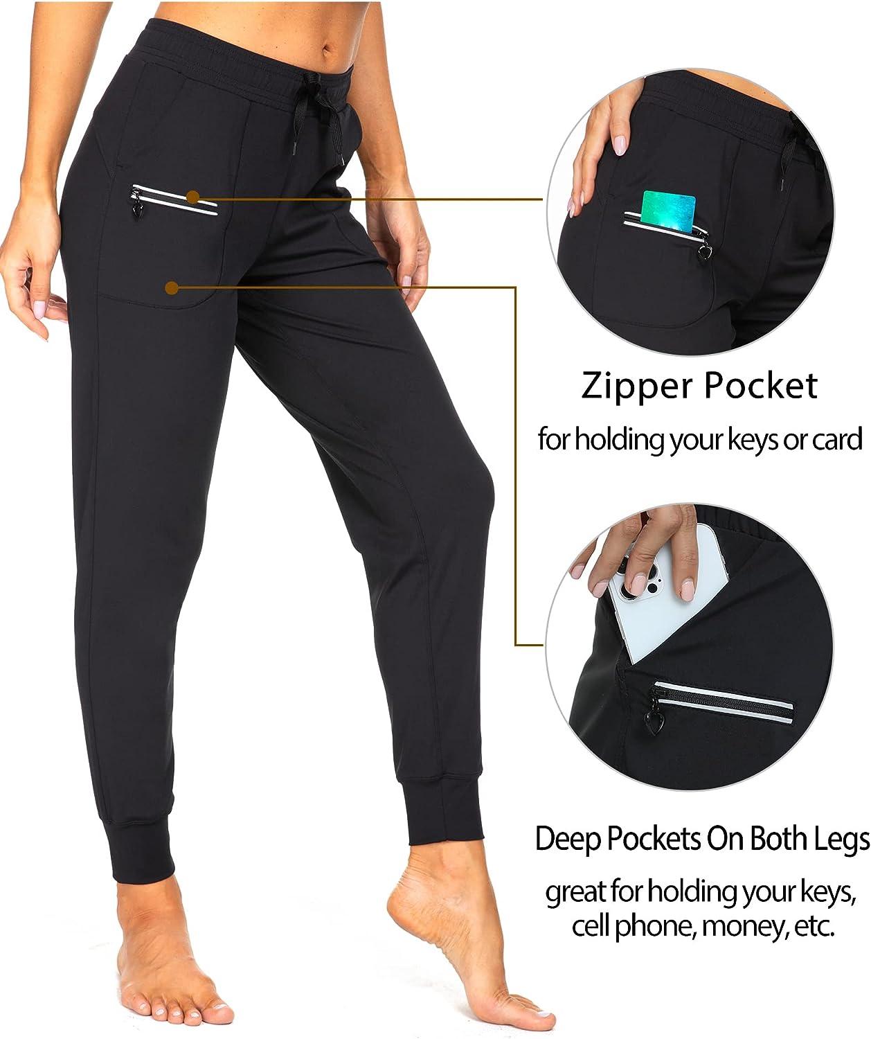 Kcutteyg Women's Joggers with Pockets Lightweight Quick Dry Athletic