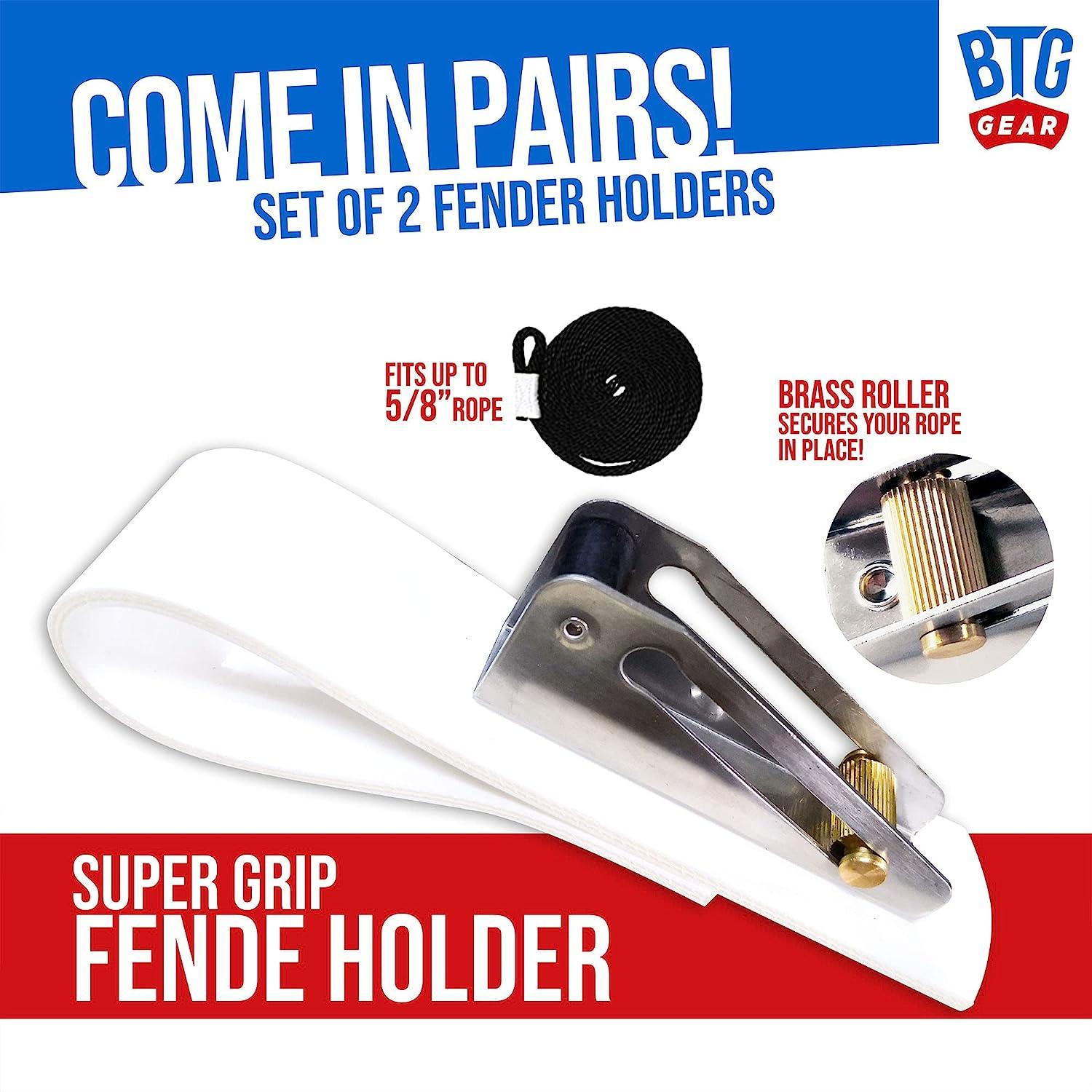 BTG GEAR Set of 2 Boat Fender Holder/Adjuster/Hanger, Clips to