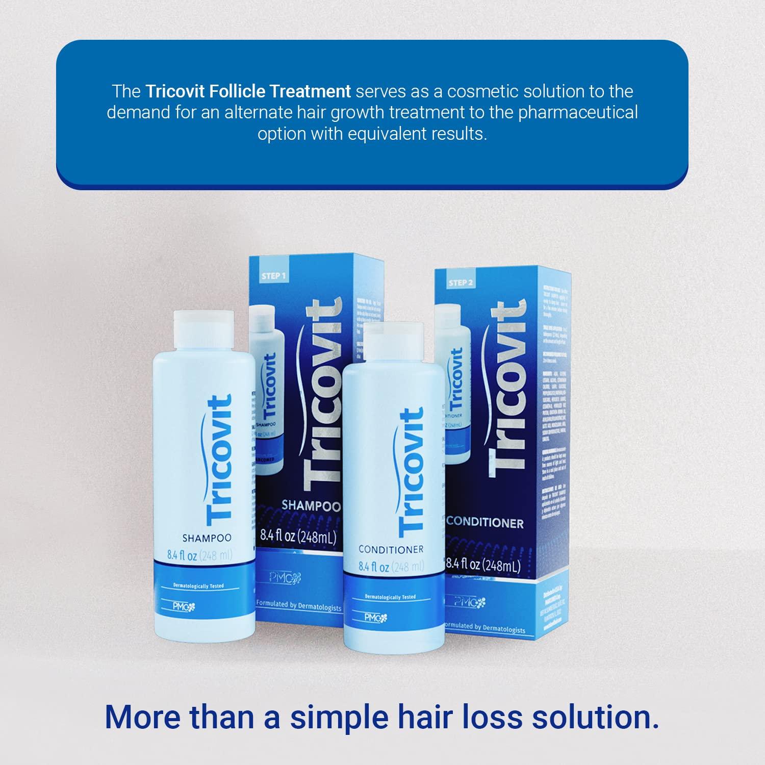 Tricovit Shampoo and Conditioner Routine for Hair Loss and Thinning 8.4oz