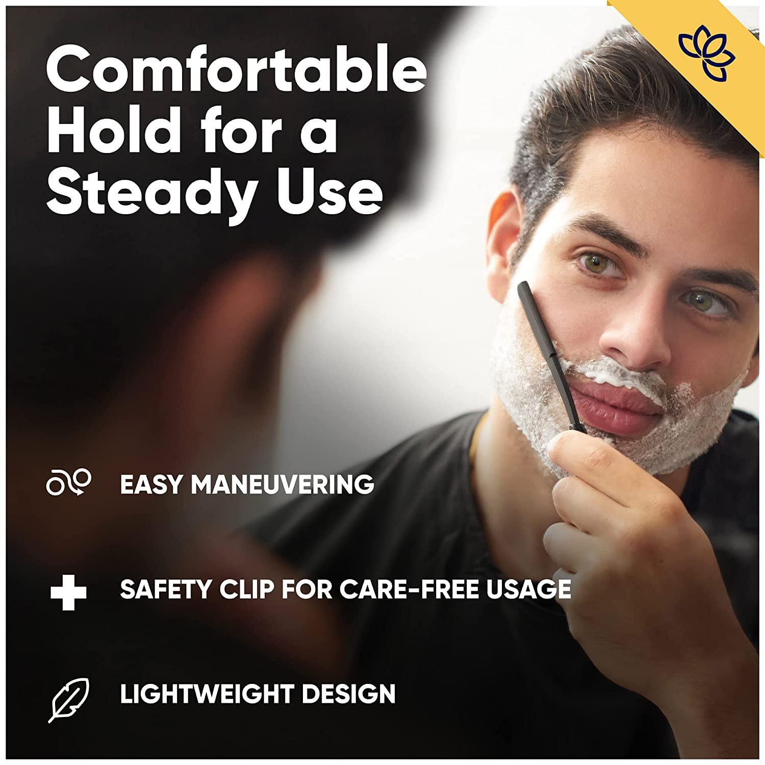 Equinox Professional Straight Edge Razor with 100 Single Derby Blades