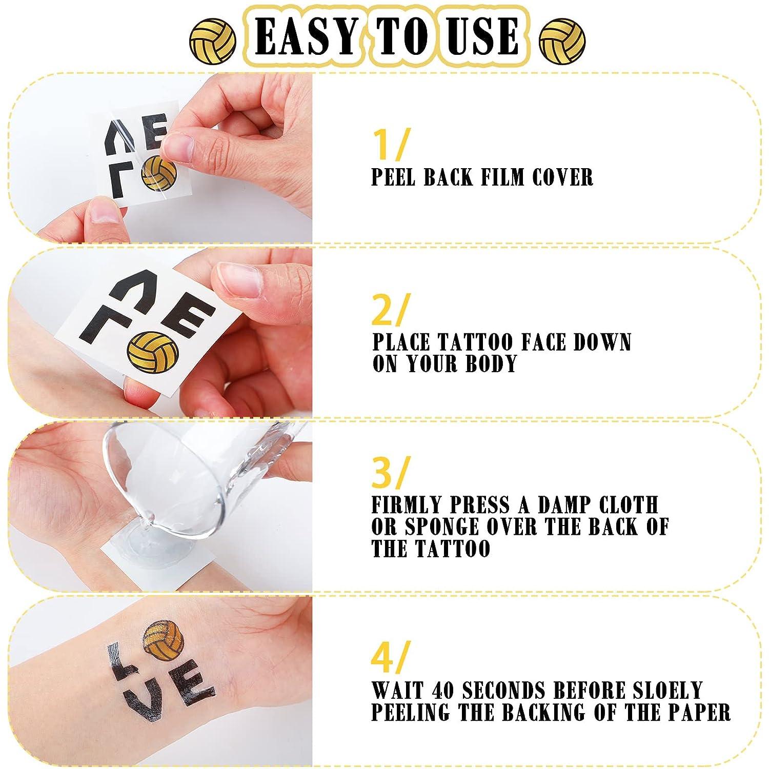 120 Pcs Volleyball Temporary Tattoos for Team Volleyball Team Gift