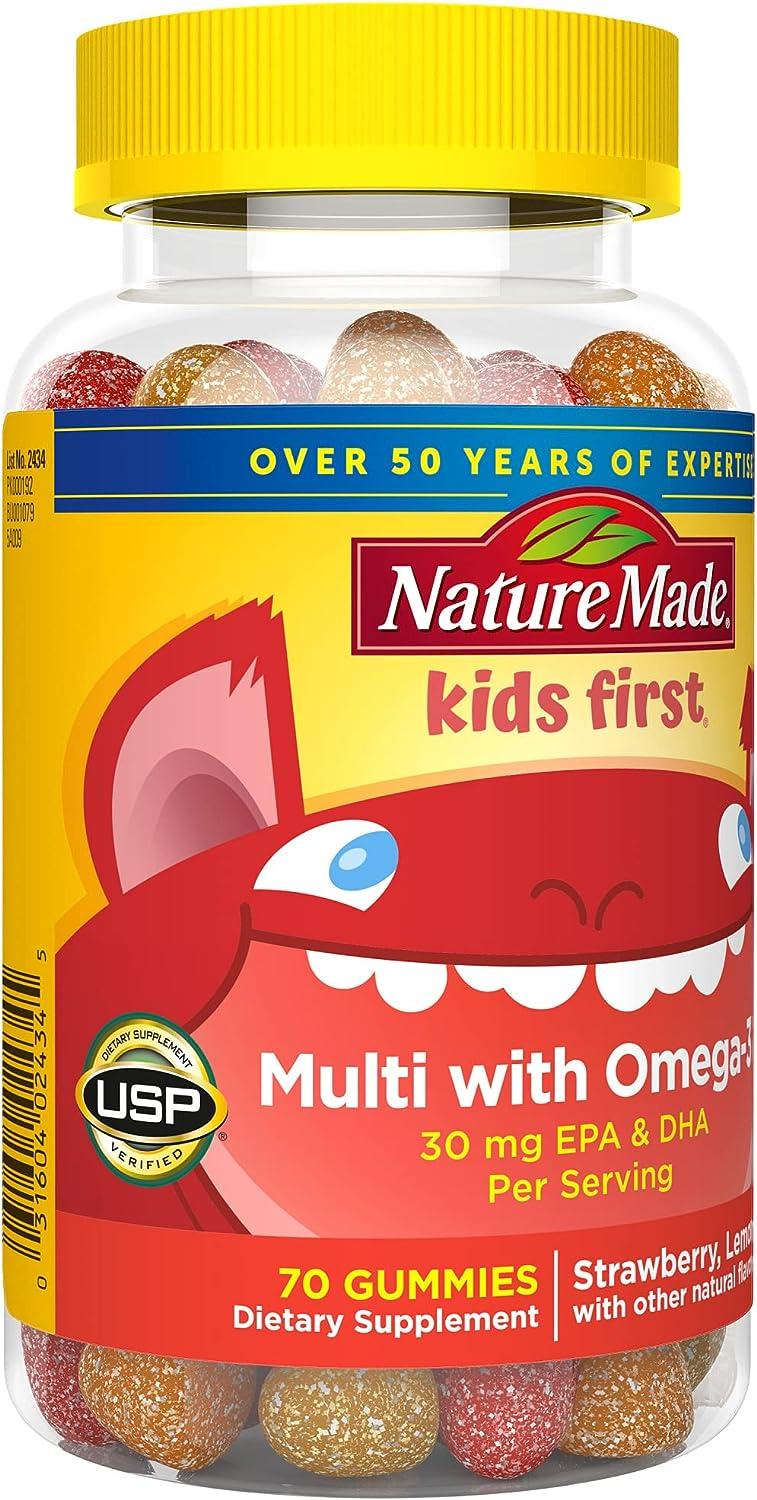 Nature Made Kids First Multivitamin with Omega3 Gummies 70 Count for
