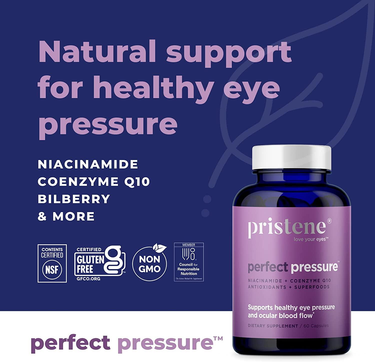 Eye Pressure Support Vitamins with Bilberry Extract Daily Optic Nerve