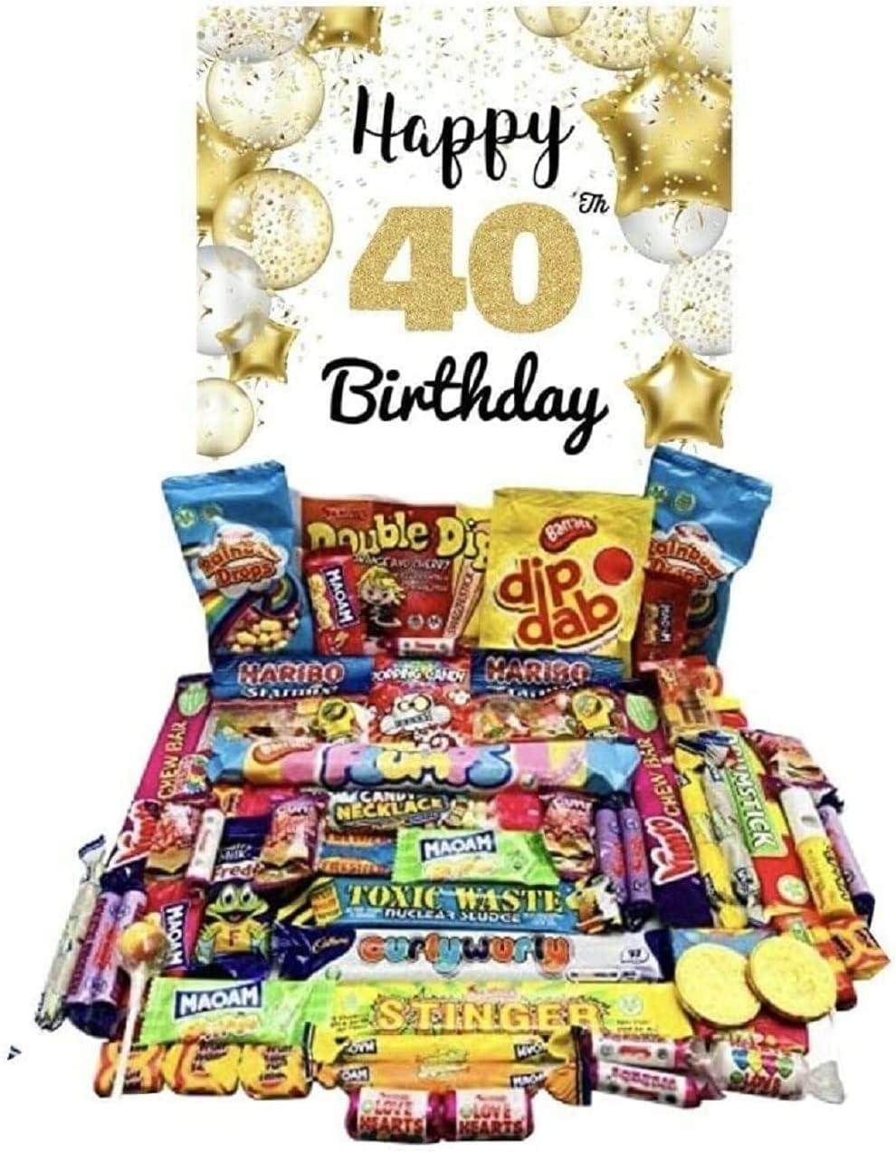 Happy 40th Birthday Gold Pick Mix Ultimate Retro Sweets Box Gift - View #11