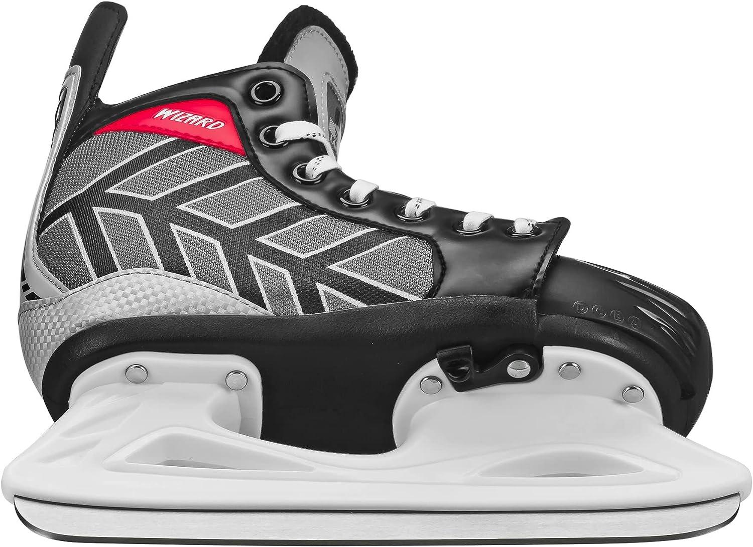 Lake Placid Wizard 400 Boys Adjustable Ice Skate Medium (13J3) Black