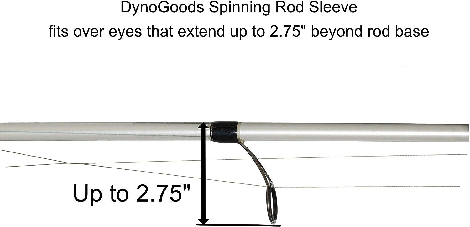 DynoGoods Fishing Rod Sleeve, 3 Pack, 7ft Spinning Rod Protector/Rod Sock/Rod  Cover Black
