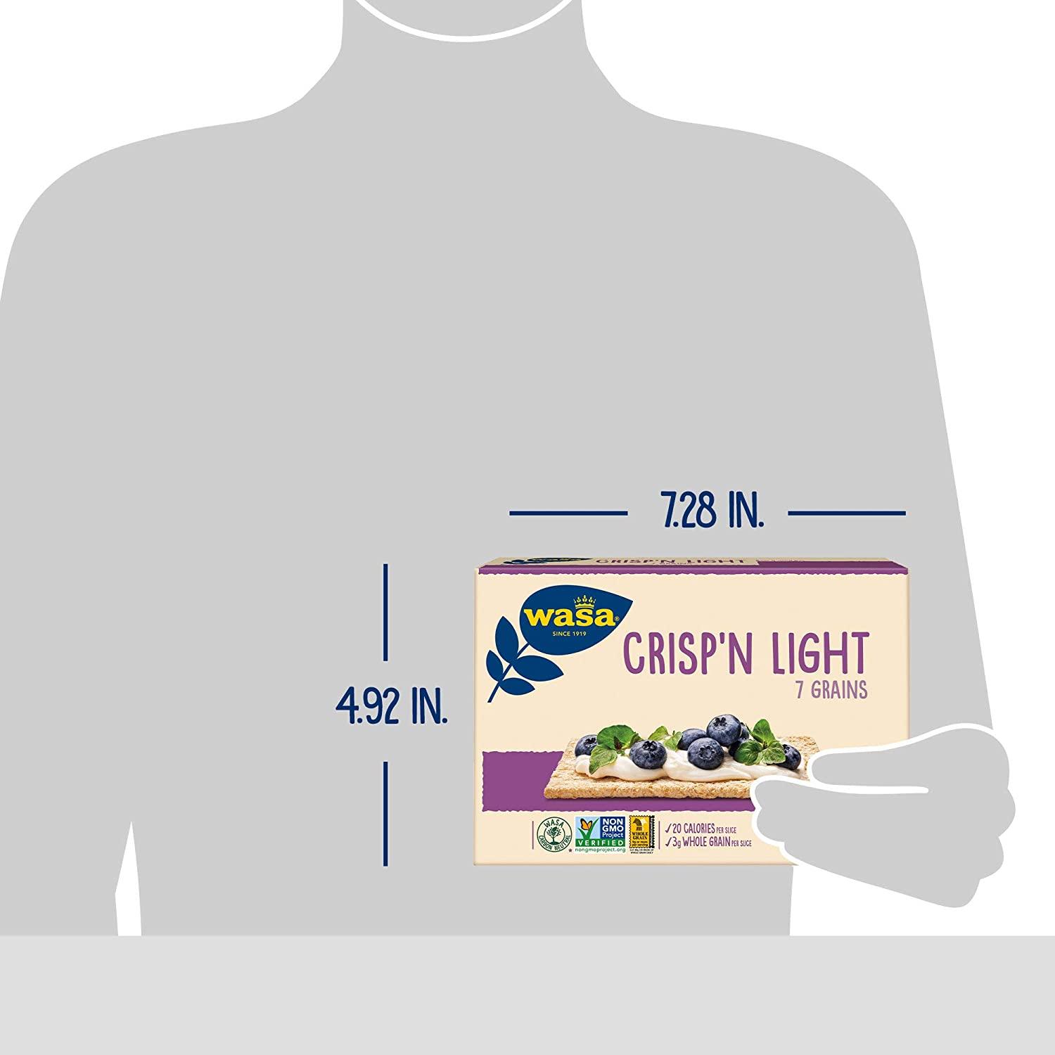 Wasa Crisp'n Light 7 Grain Cracker Bread, 4.9 Ounce (Pack of 10) 7