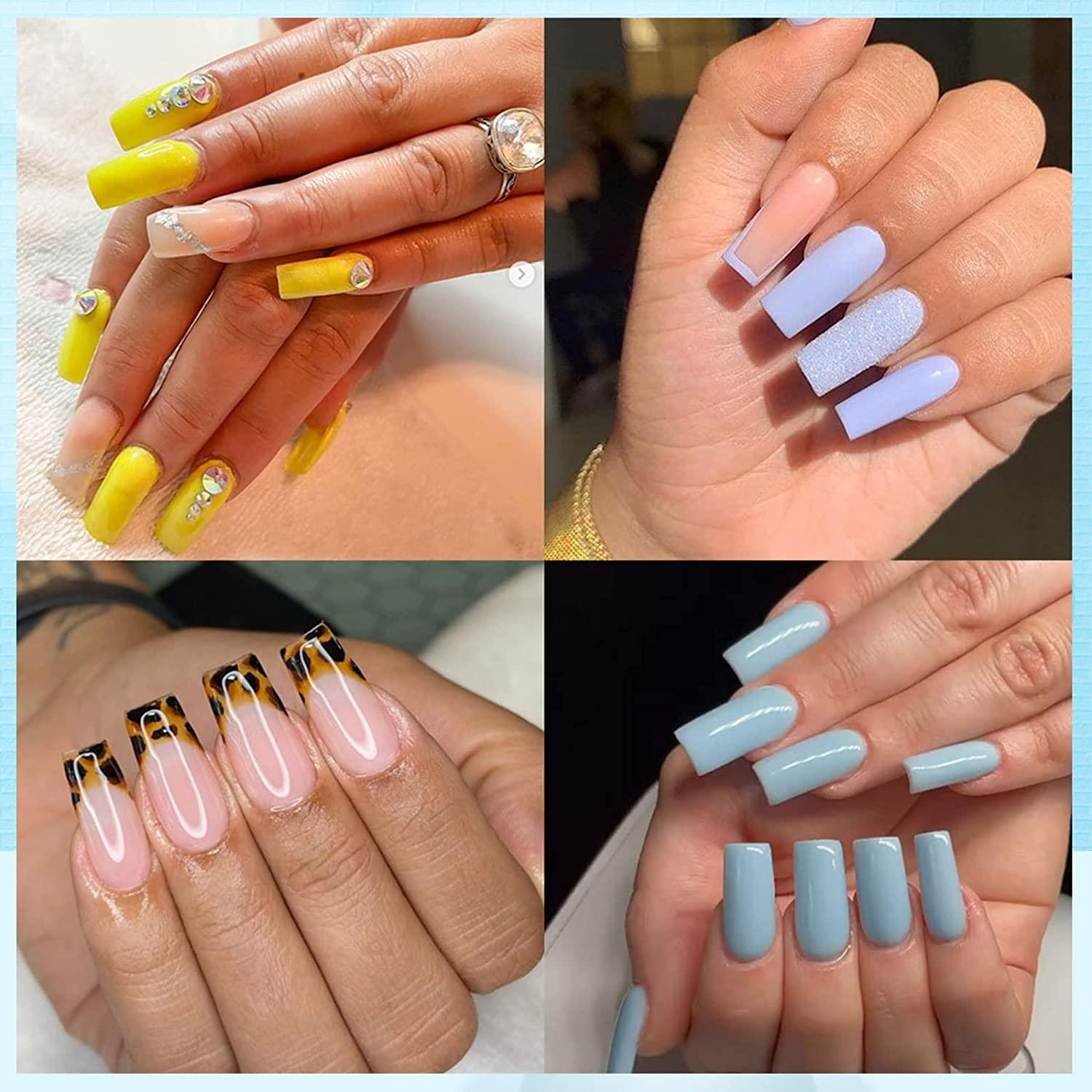 INFELING Nail Tips and Glue Gel Kit 4 in 1 Gel Nail Set with 500