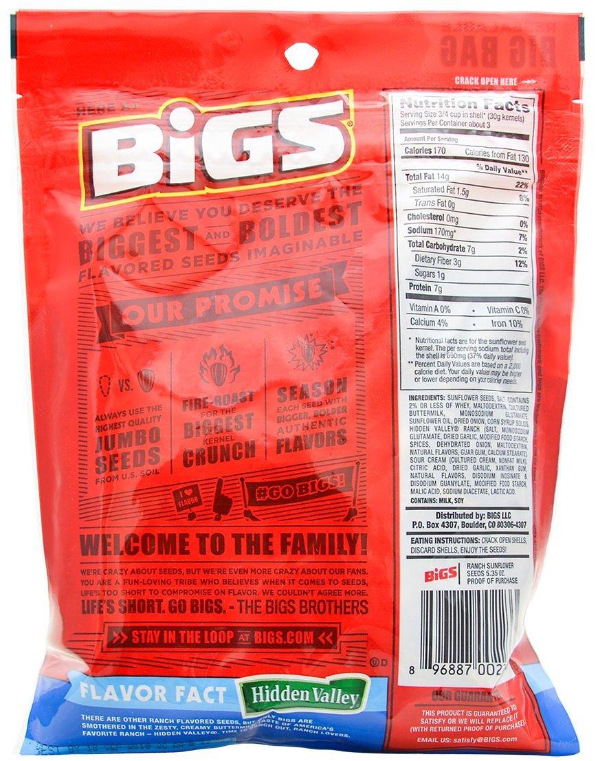 Bigs Sunflower Seed Flavor Variety Pack 9 bags (5.35oz each) with Bonus