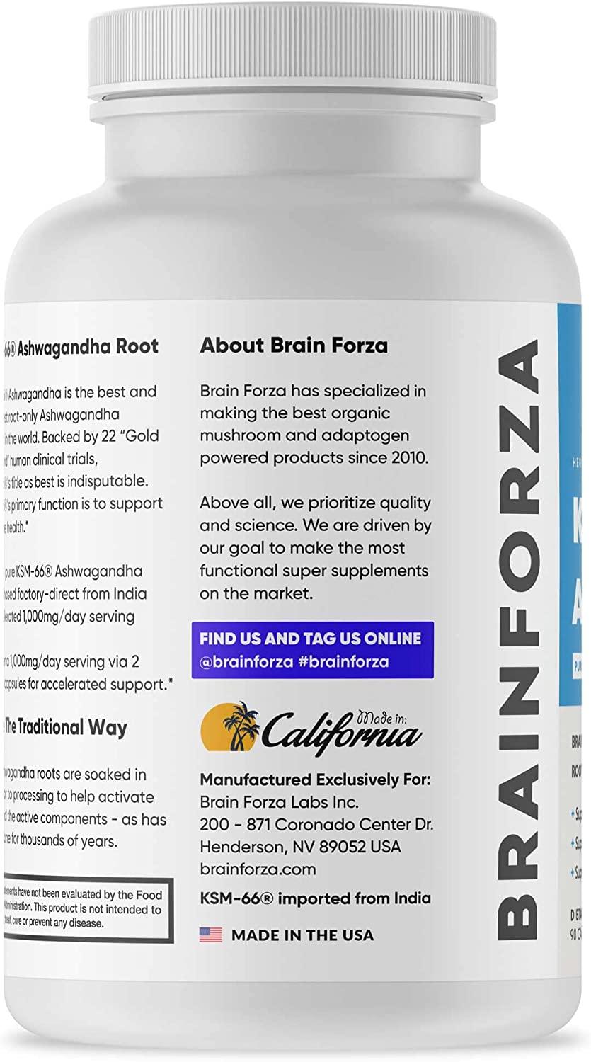 Organic Ashwagandha Capsules 1200mg - Enhanced With 100mg Organic KSM 66 5 Withanolides 200mg Organic Turmeric And Organic Black Pepper 1500mg Total Per Serving - View #12