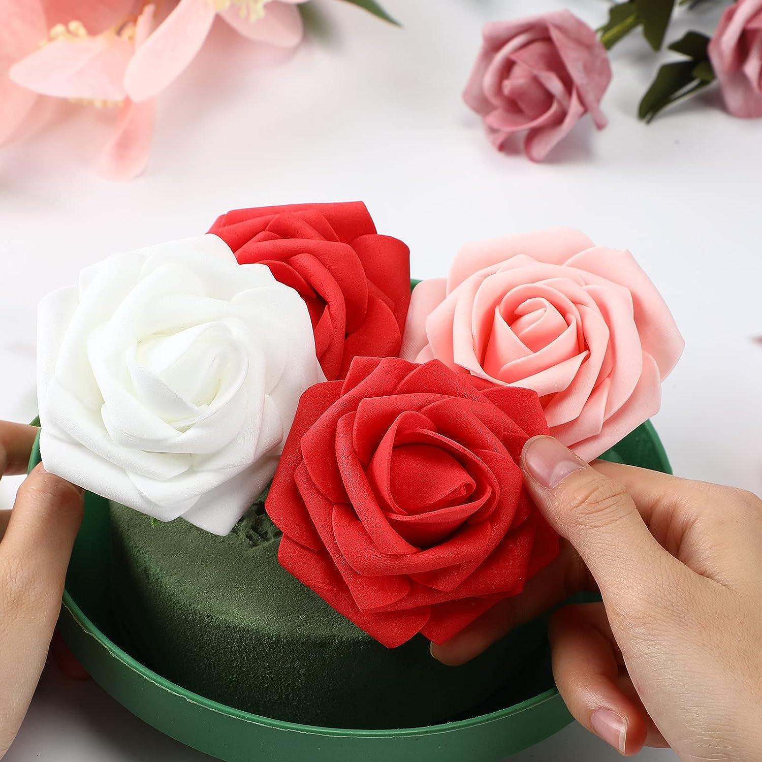 Perthlin 12 Pieces DIY Flower Foam with Bowl Kit 6.5 Inch Large Size Round  Floral Foam Blocks Green DIY Flower Arrangement Kit Floral Flower Arranging  Supplies for Wedding Birthday Party Decoration