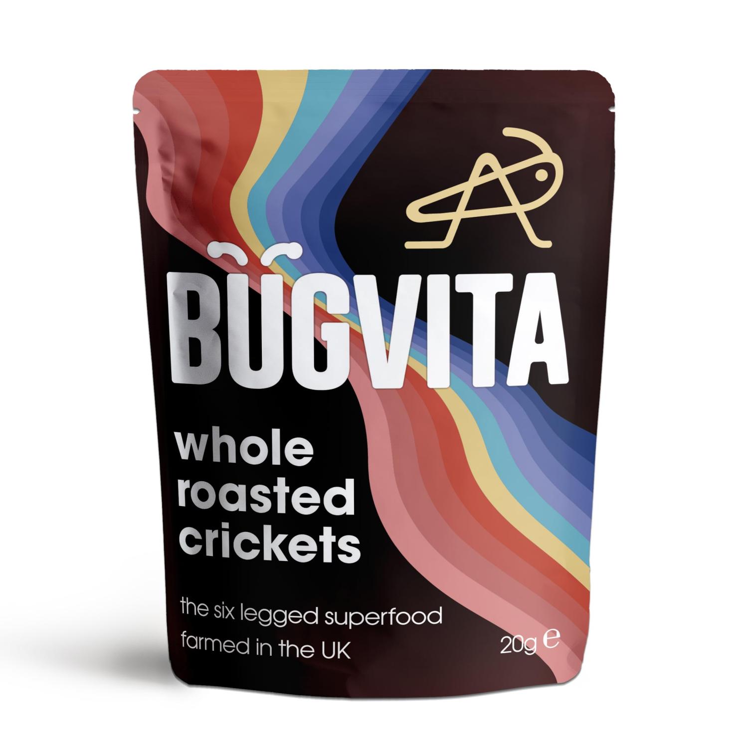 Whole Roasted Crickets (Edible Insects) 20g Unseasoned Farmed in