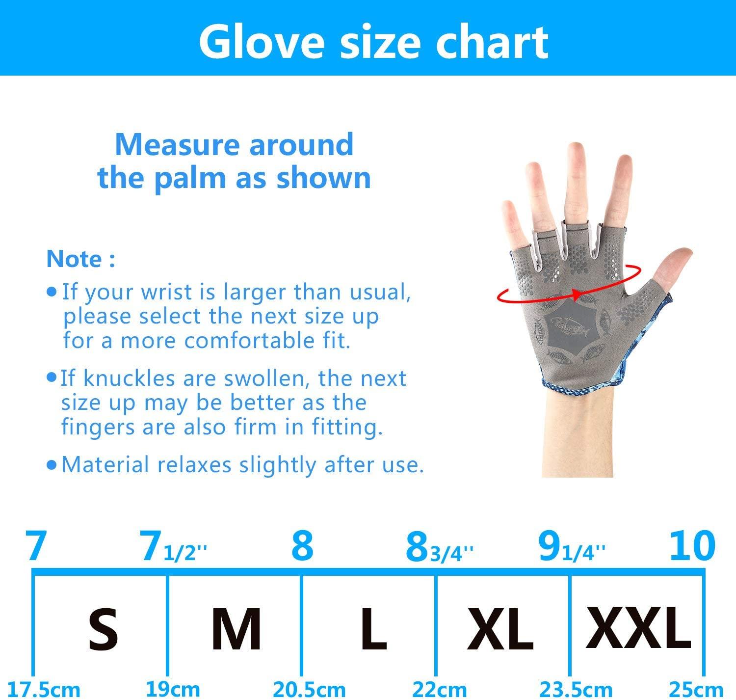 Palmyth Stubby UV Fishing Gloves UPF 50+ for Men Women Sun Protection