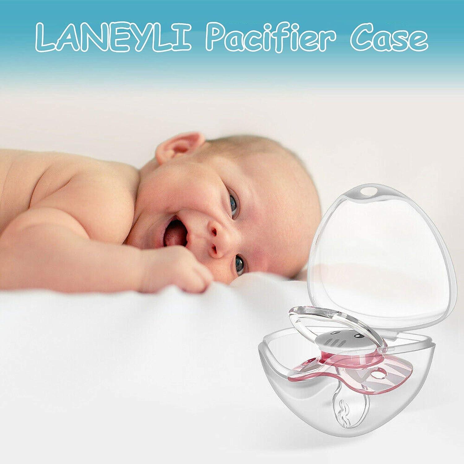 Pacifier Case - 2 Pacifier Holder For Travel, BPA Free, Brown