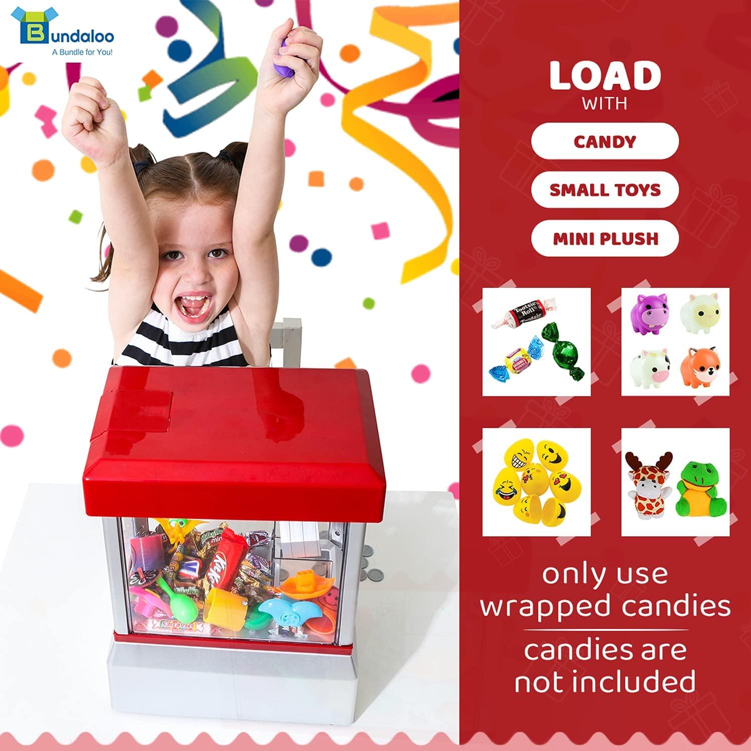 Claw Machine for Kids, Mini Claw Machine Candy Dispenser Toys for  Girls,Kids Claw Machine Arcade Game Toy Vending Machine with 10 Mini Plush