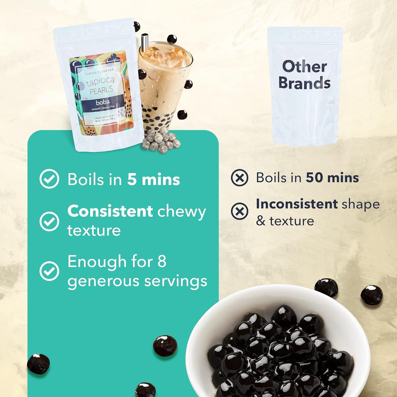 Tapioca Pearls for Bubble Tea Smooth and Chewy Boba Pearls EasytoCook Instant Boba Pearls for