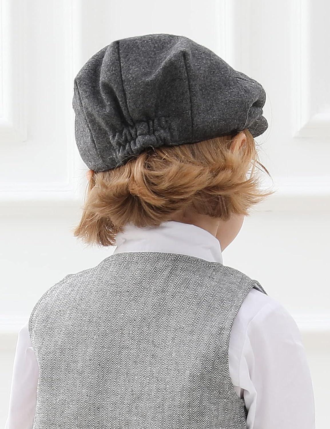 mintgreen Baby Boys Flat Cap Kids Gentleman Herringbone Tweed Newsboy