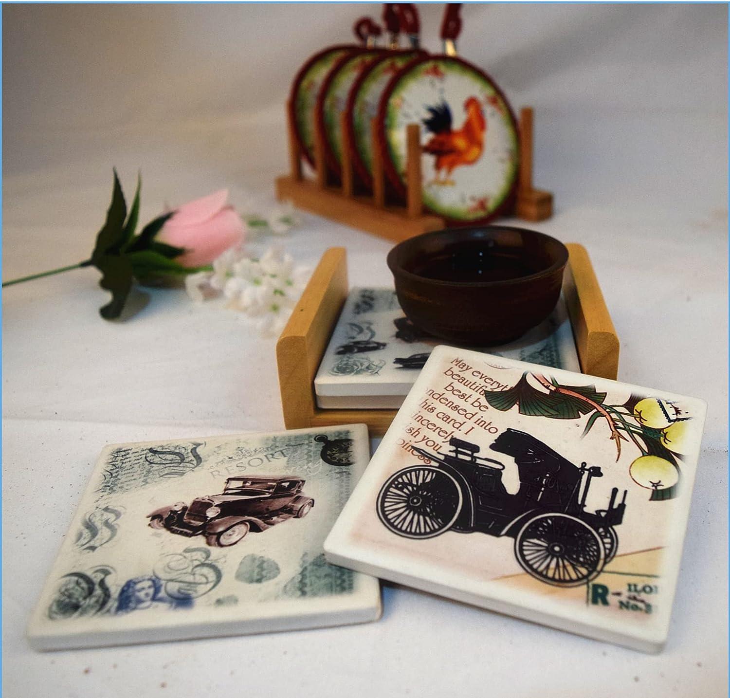 12PCS White 4x4 Ceramic Tiles for Coasters DIY Craft, ReadytoPaint