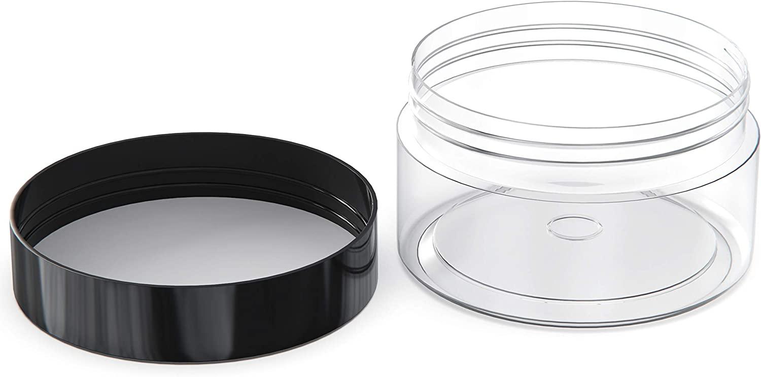 4oz Plastic Containers with Lids 50 Pack BPA Free, Bulk Clear Empty