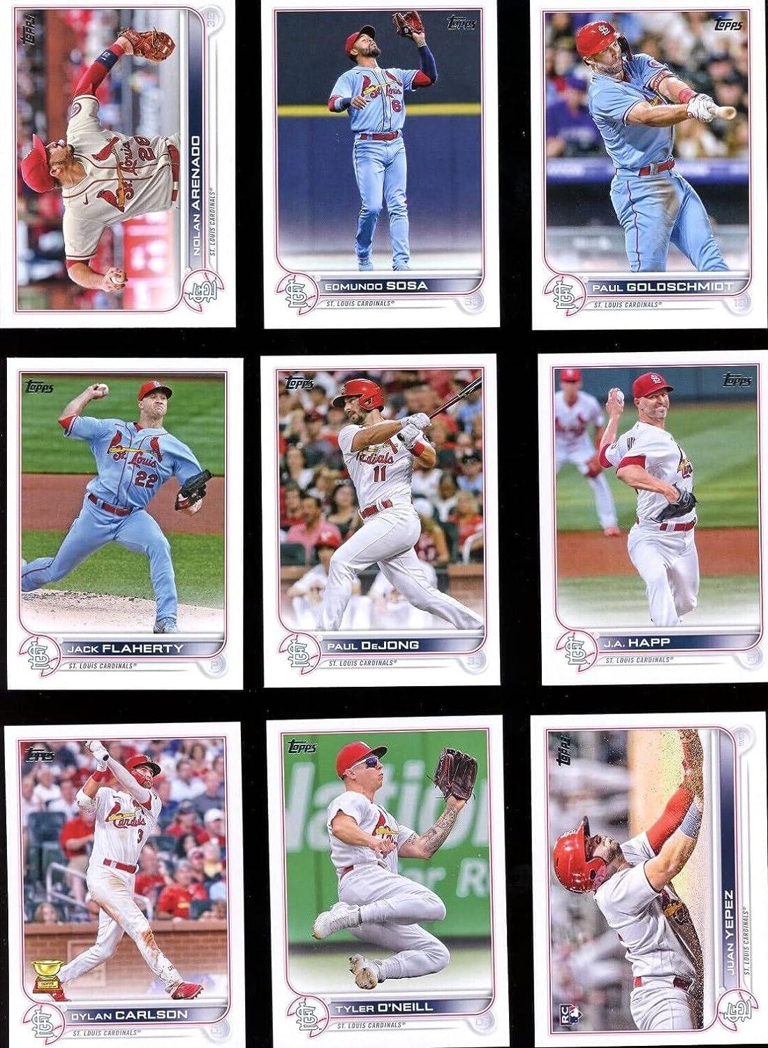 St. Louis Cardinals 2022 Topps Complete Mint Hand Collated 21 Card Team Set  Featuring Yadier Molina and Adam Wainwright Plus a Lars Nootbaar Rookie Card  and More