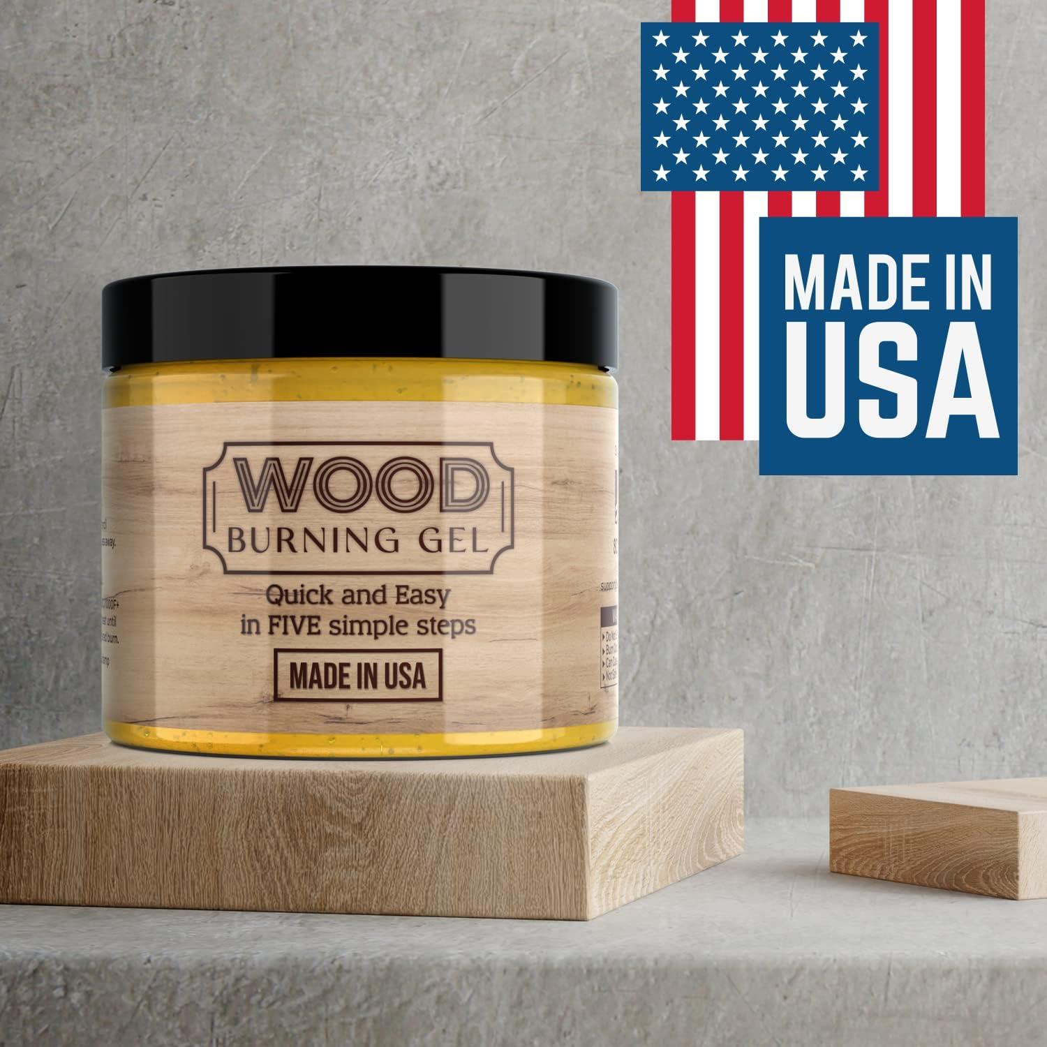 Wood Burning Gel and Mini Squeegee Made in USA 4 OZ Wood Burning