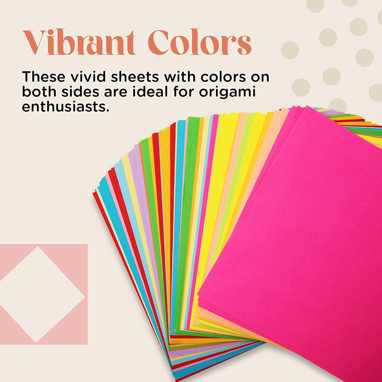 Origami Paper - 1100 Sheets - Double Sided 6x6 inches Origami Squares - 15  Vibrant Colors - Origami Set for Kids - Easy Fold Origami Papers for Arts &  Crafts - Quality Paper Origami Sheets