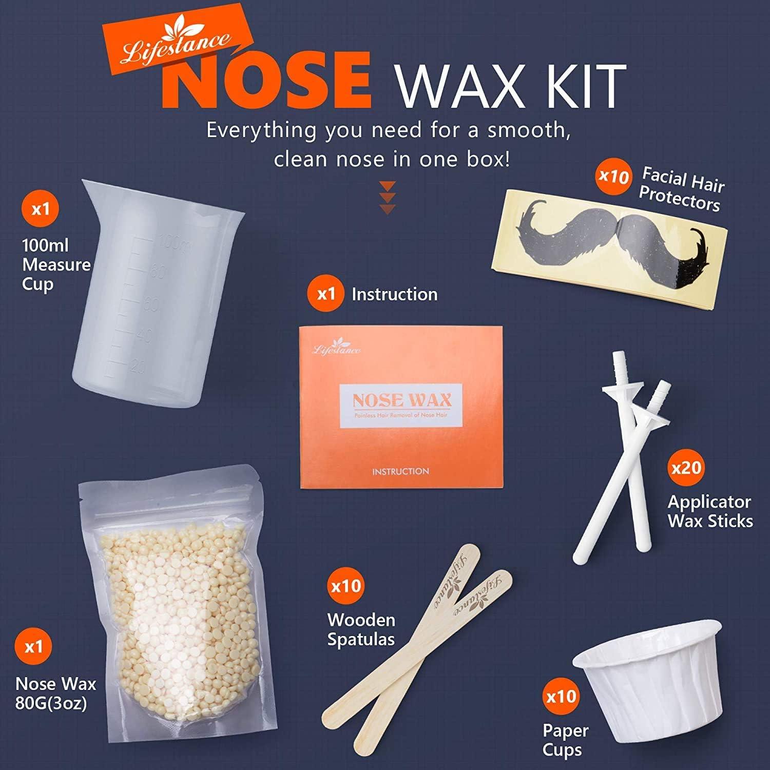 Lifestance Nose Wax Kit Nose Waxing Kit for Men with 80g Nose Wax