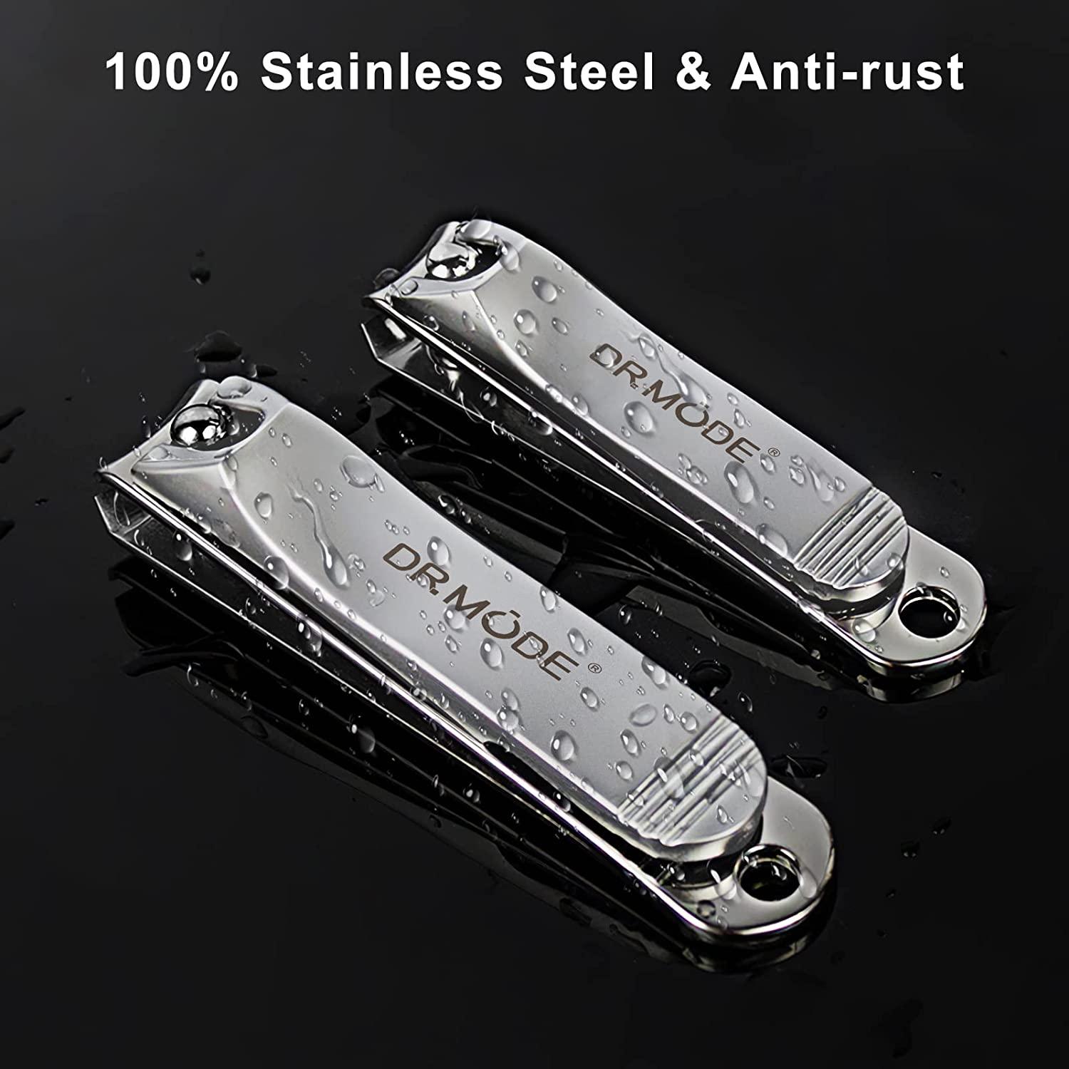 Nail Clippers Set for Fingernail Toenail - DRMODE Large & Small 2 Pack  Professional Stainless Steel Toe Nail Clippers Nail Cutter, Sharp Travel  Finger