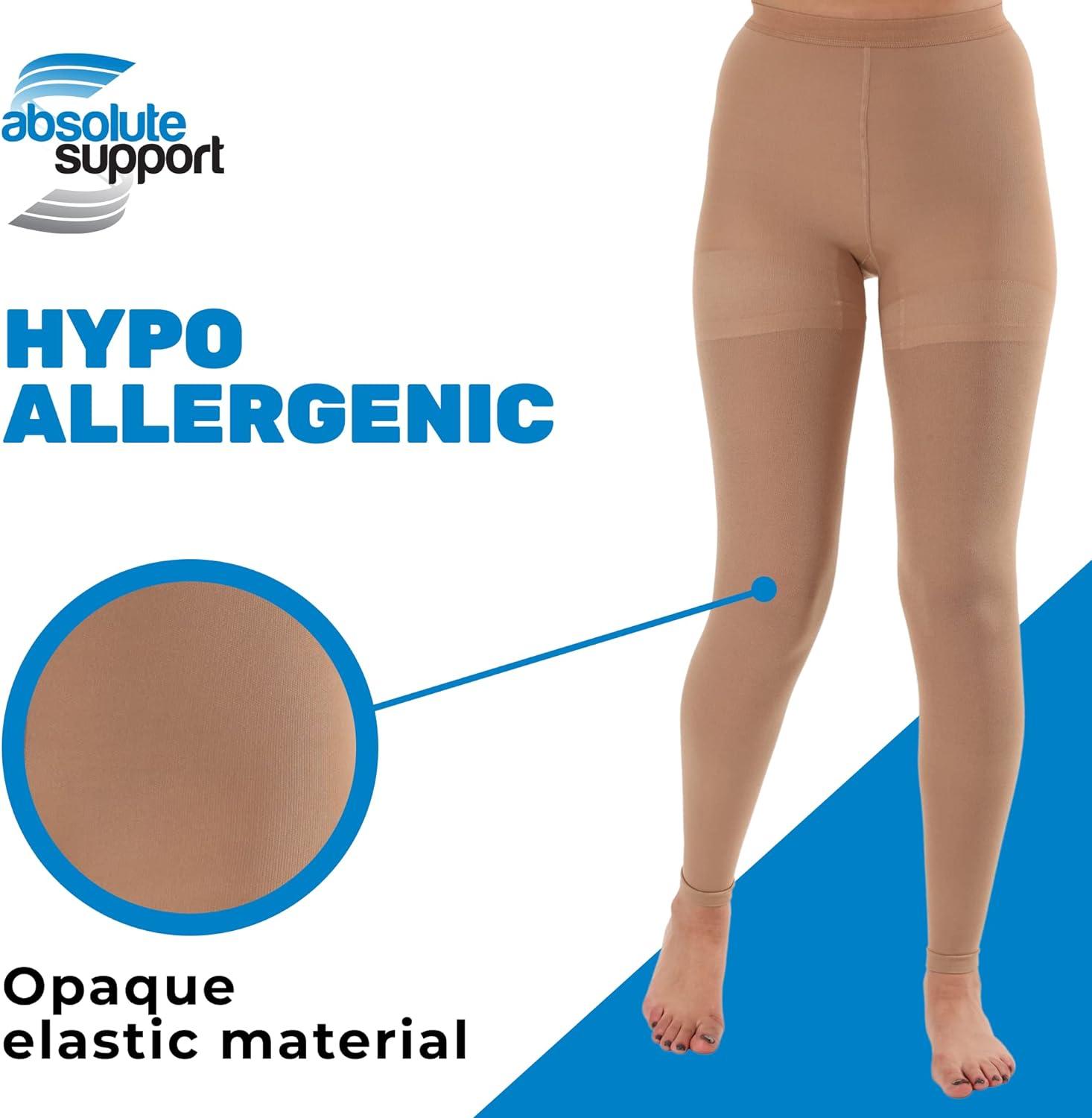  ABSOLUTE SUPPORT Plus Size Opaque Compression Pantyhose for  Women 20-30mmHg - Toeless Graduated Support Compression Tights for Post  Surgery, Lymphedema, Pain Relief, DVT - Beige, 3X-Large - A214BE6 : Health  & Household